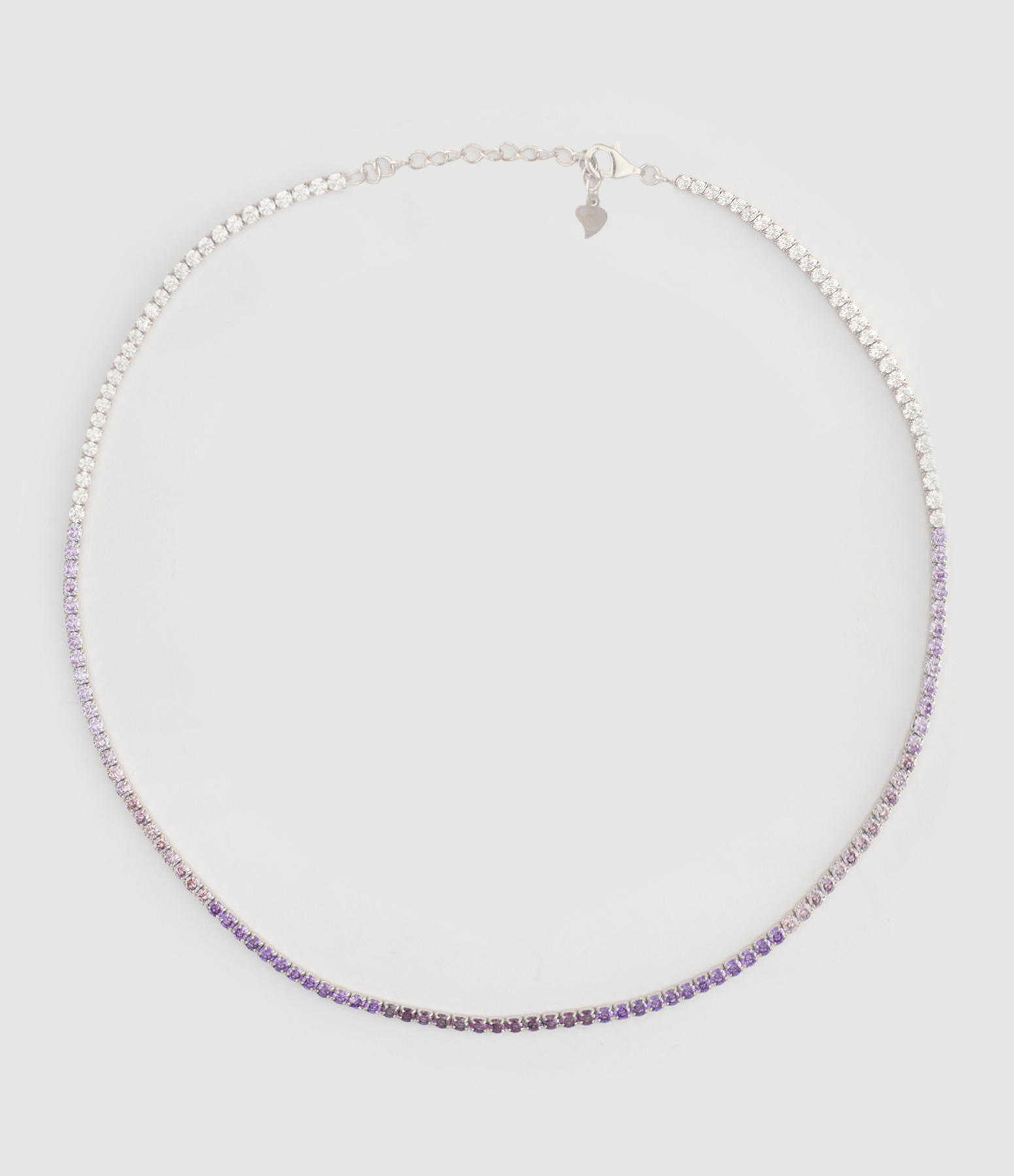 Sea Silver and Violet Necklace