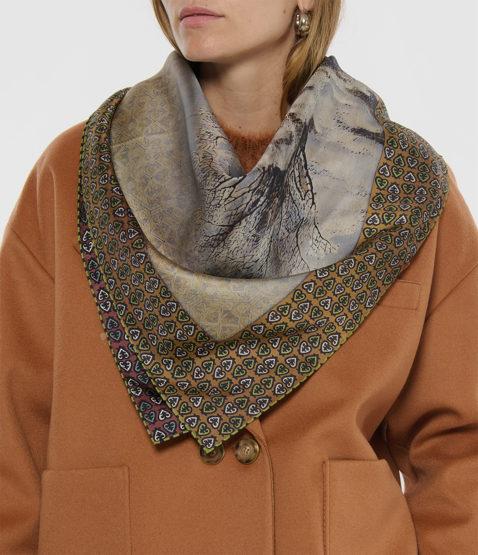 Cialda Silk Scarf, 90x90, Multicoloured