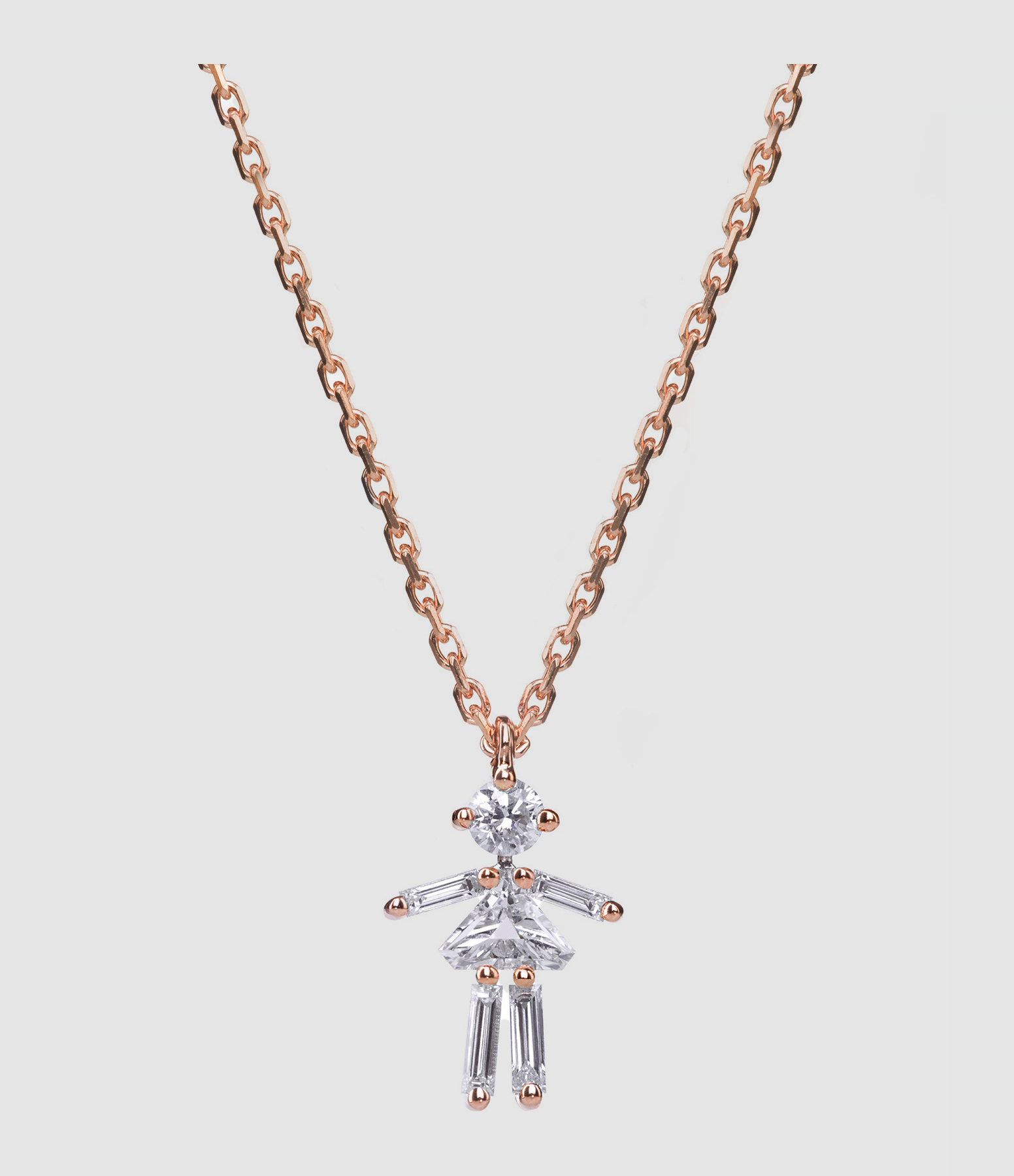 Iconic Mini Girls’ Rose Gold Diamond Necklace