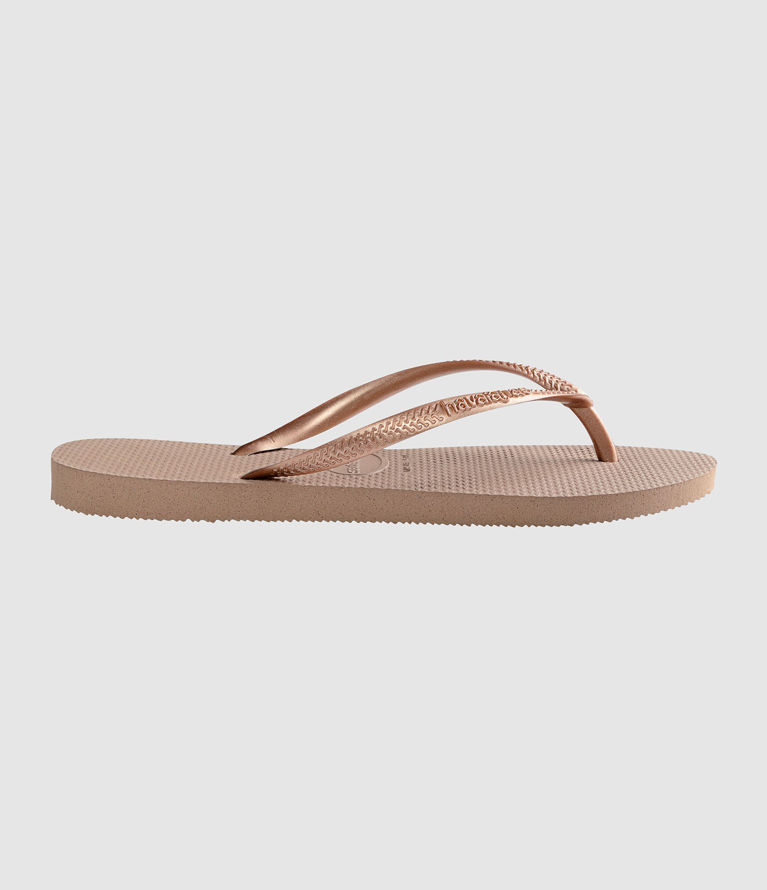 Slim Rose Gold Flip-Flops