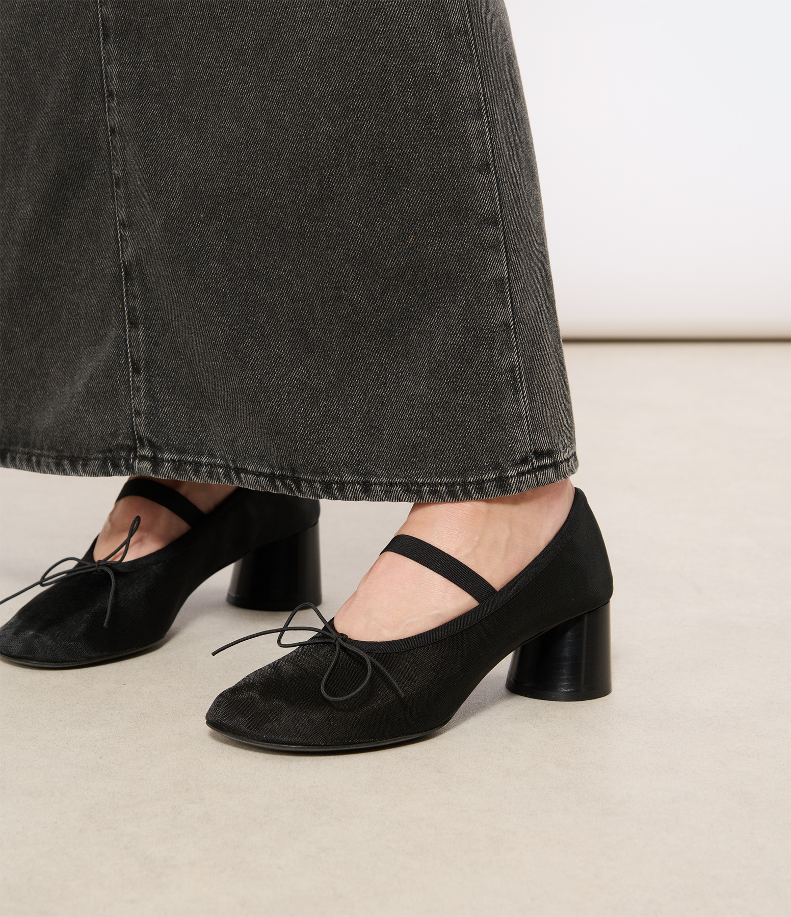 Black Glove Ballet Pumps