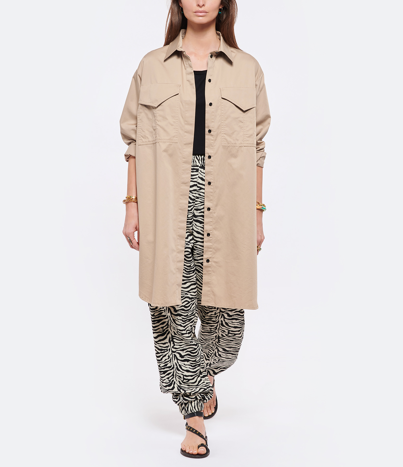 Camas Long Shirt in Sand