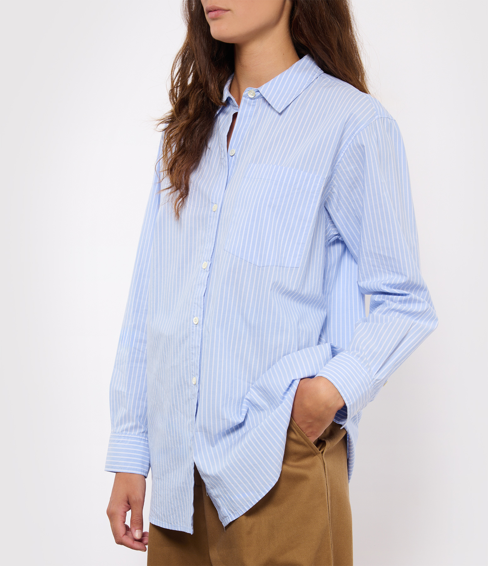 Elsa Oxford White Stripe Shirt