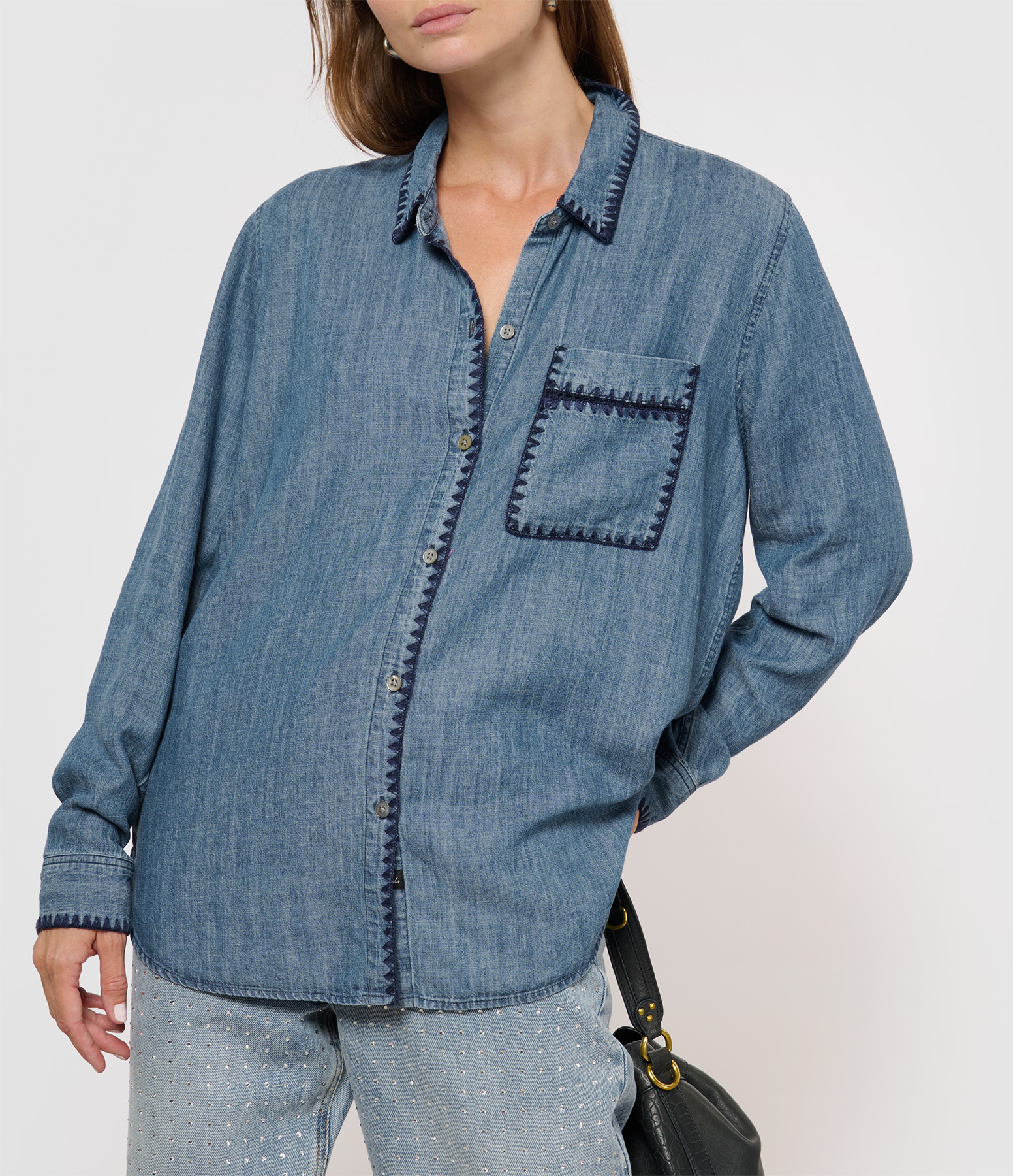 Saya Dark Vintage Wash Shirt
