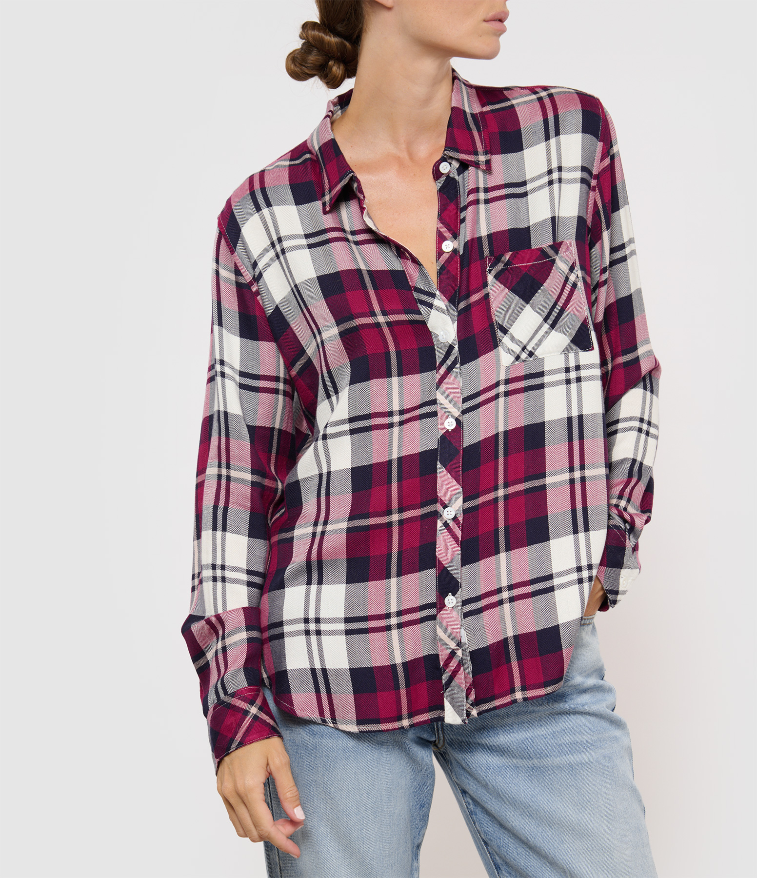 Hunter Lychee Navy White Shirt