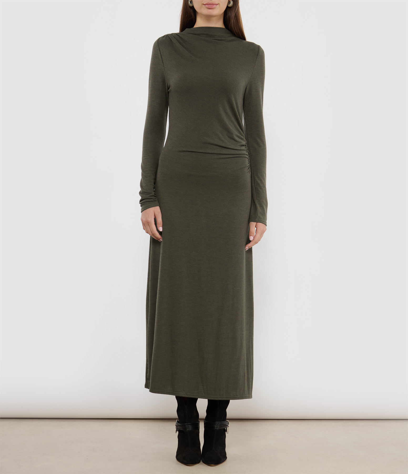 Margaret Heather Olive Maxi Dress