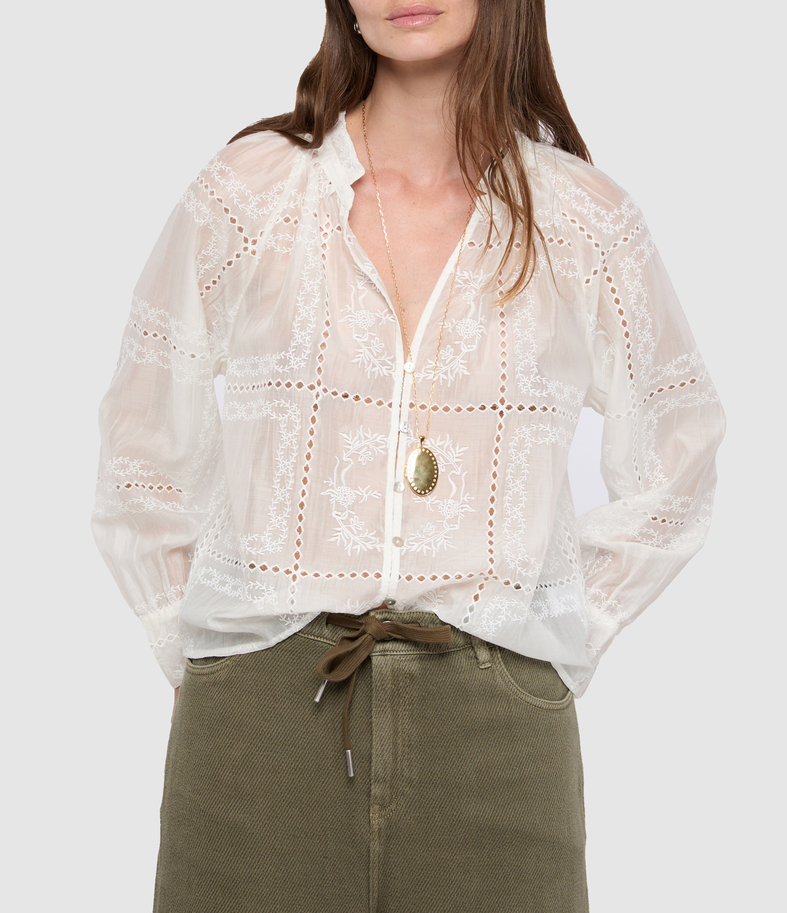 Francine Ivory Handkerchief Blouse
