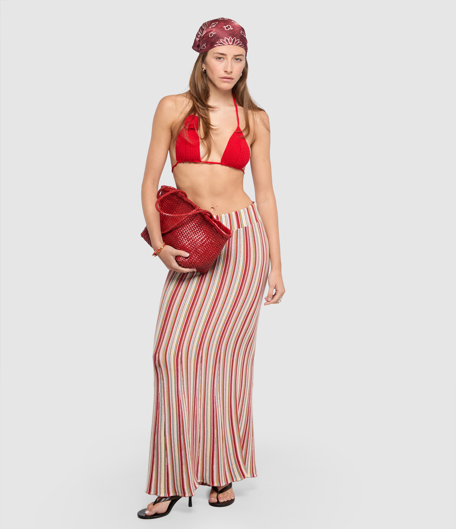 Nari Havana Stripe Skirt