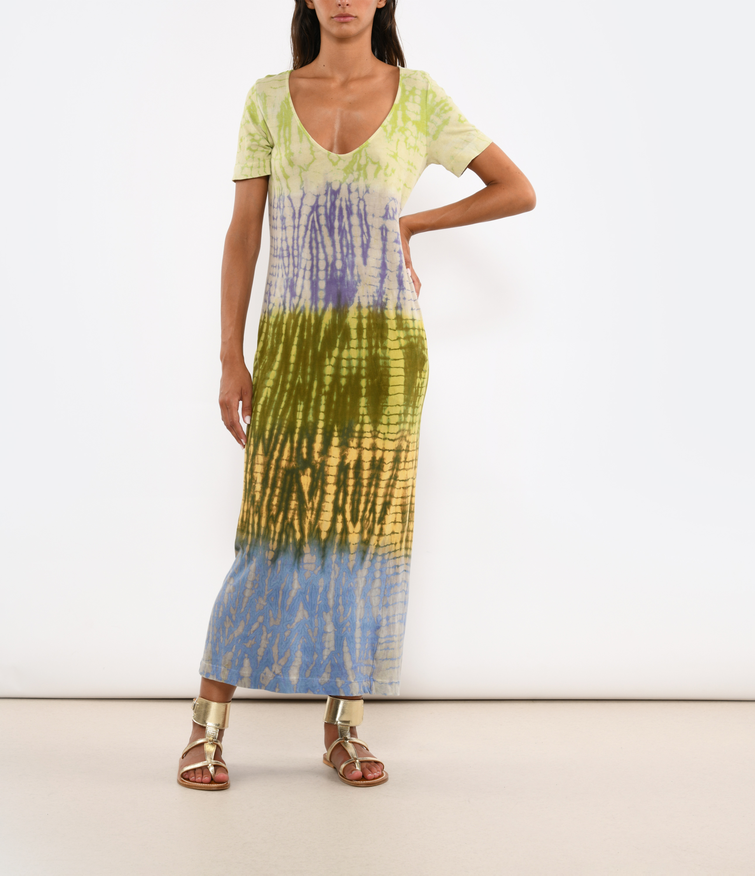 Multicoloured Floral Midi Dress