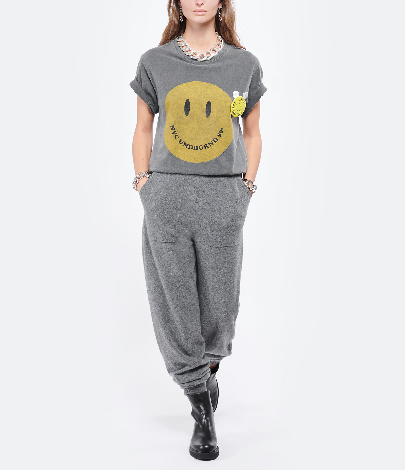 Grey Wool Jogging Trousers