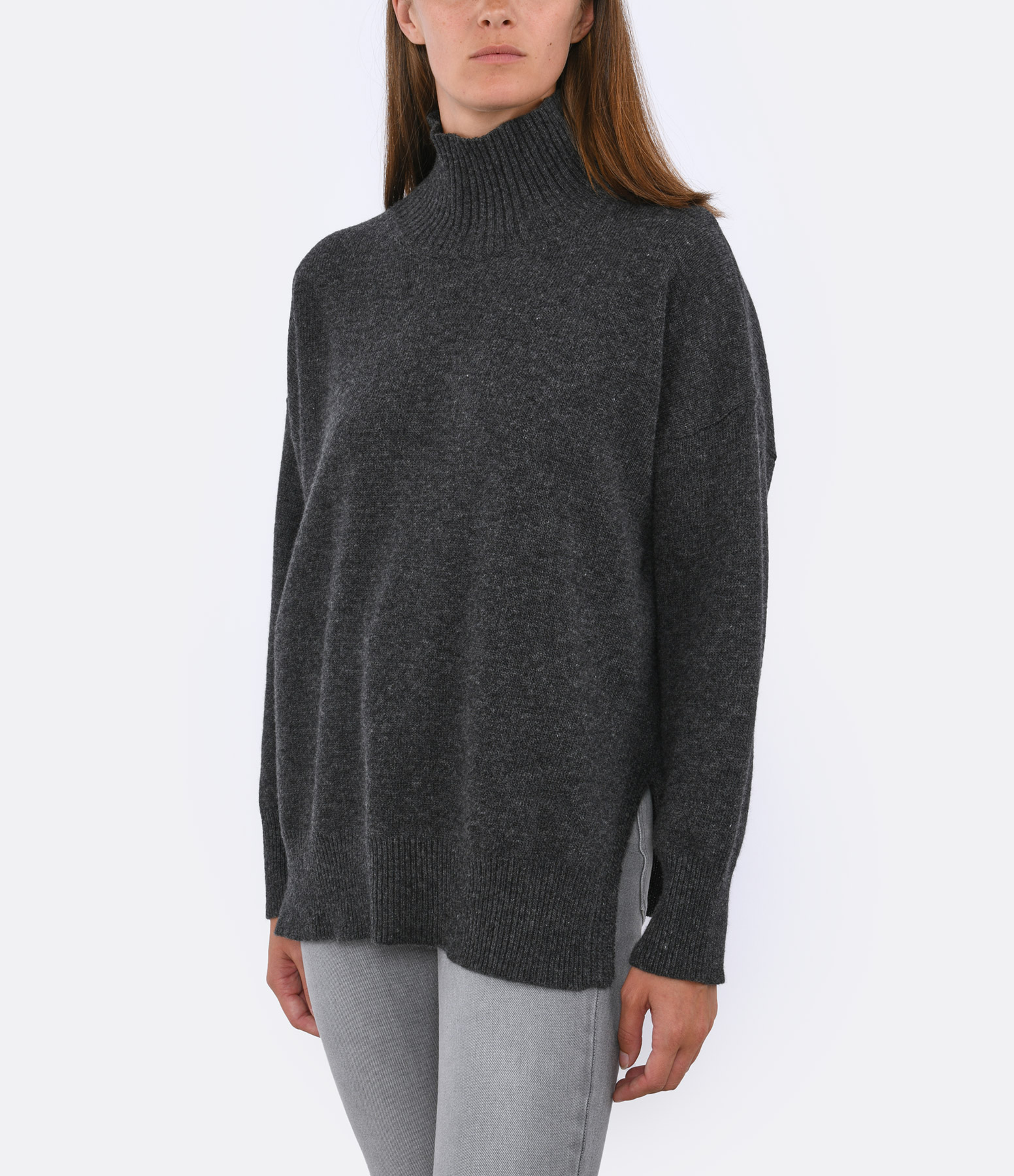 Anthracite Roll-Neck Jumper