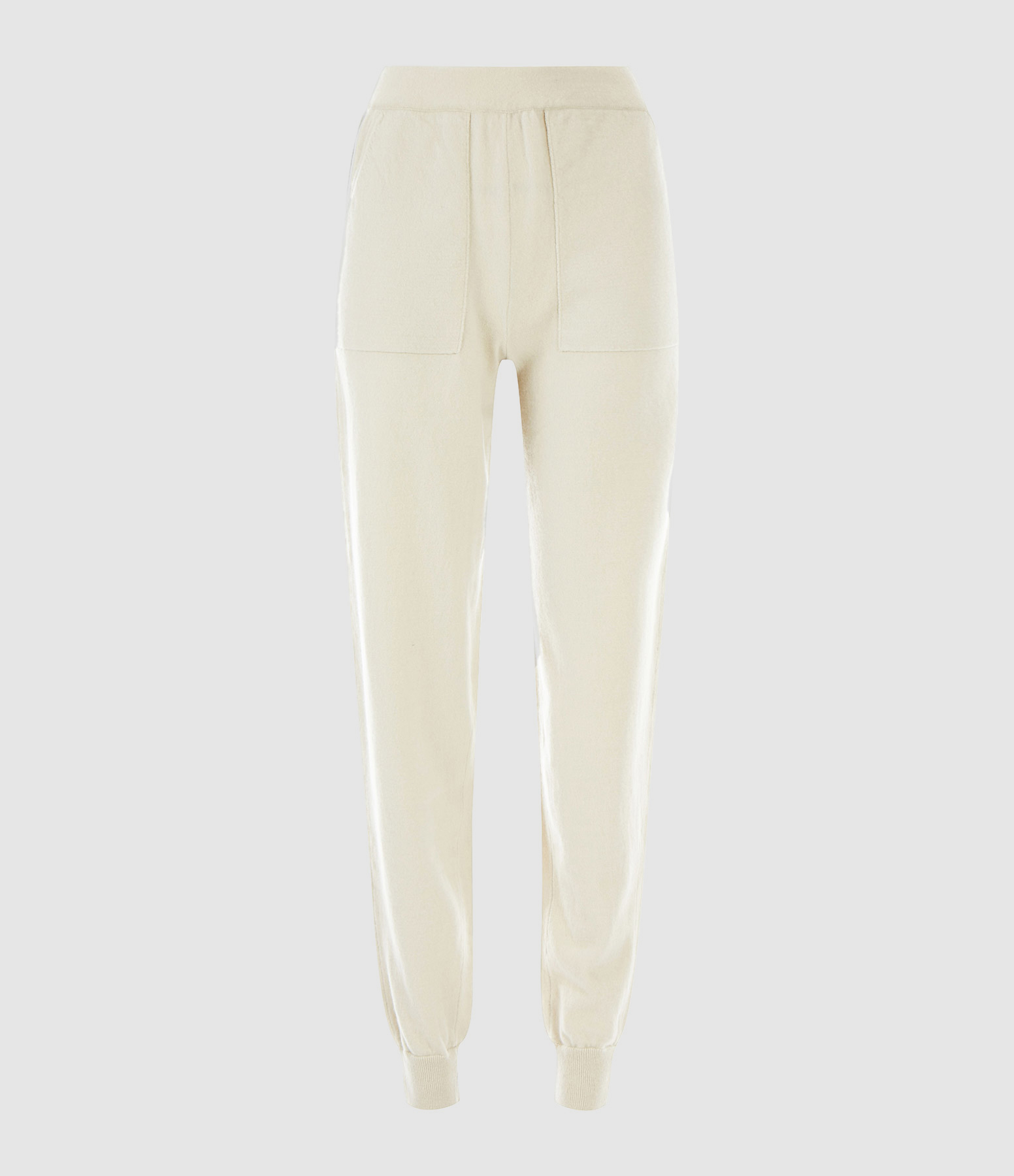 Ecru Wool Jogging Trousers