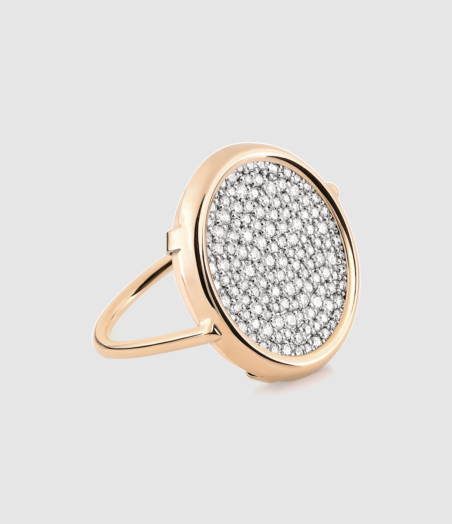 Rose Gold Diamond Disc Ring