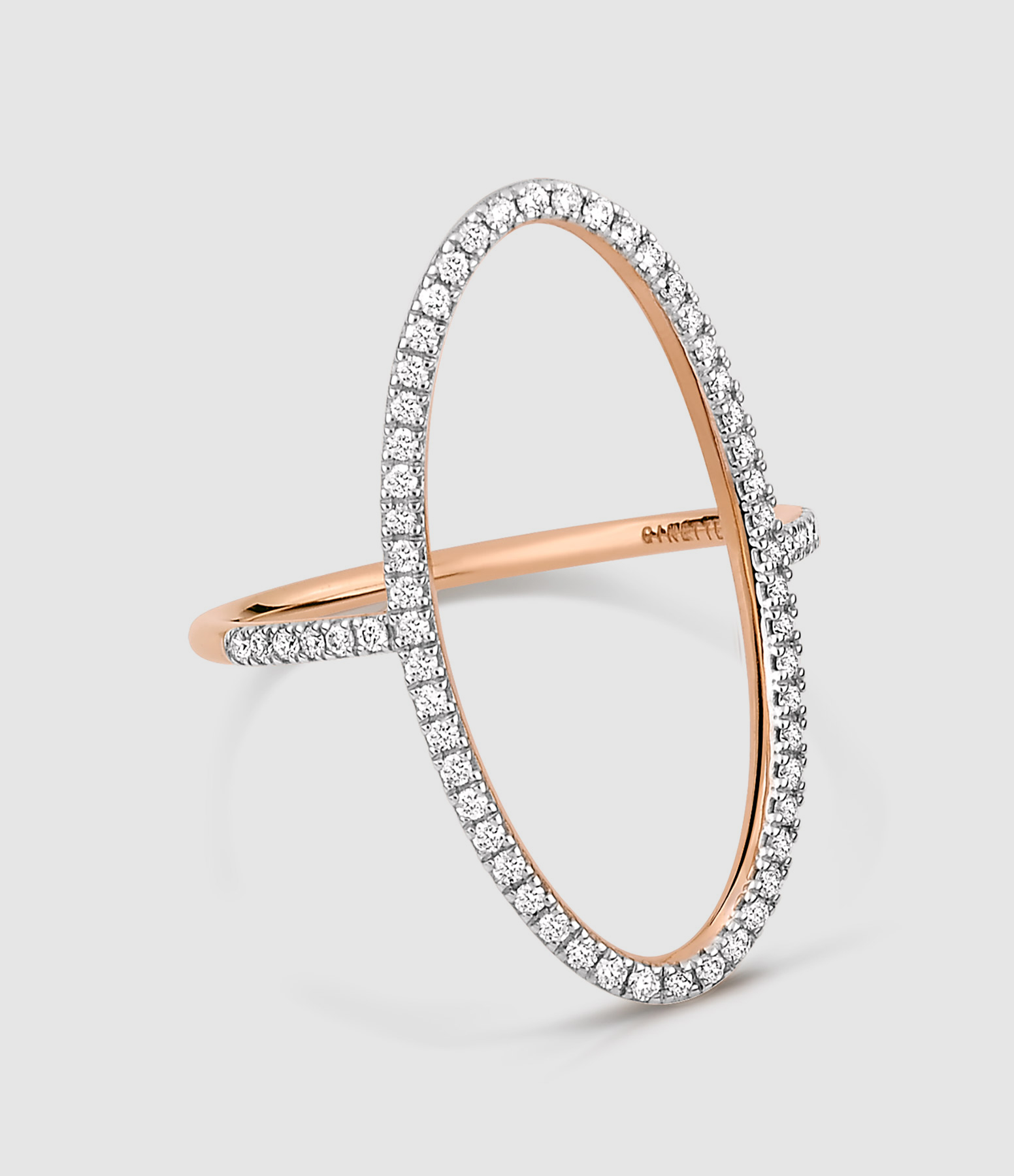 Ellipses & Sequins Rose Gold Diamond Ring