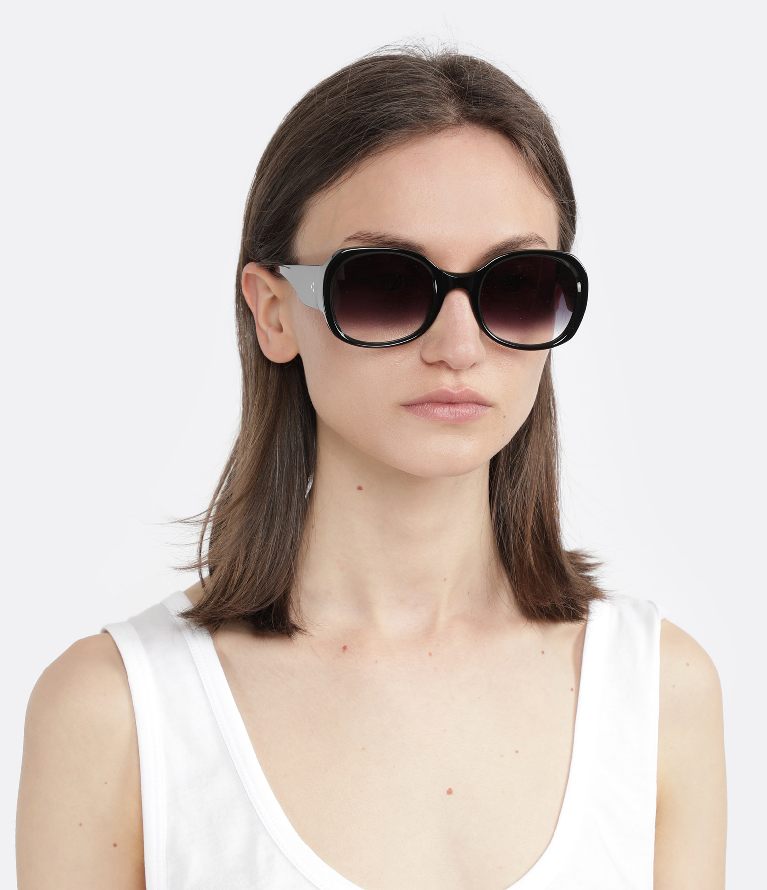 Lunettes de Soleil Pamela Dark Tortoise Gradient Green