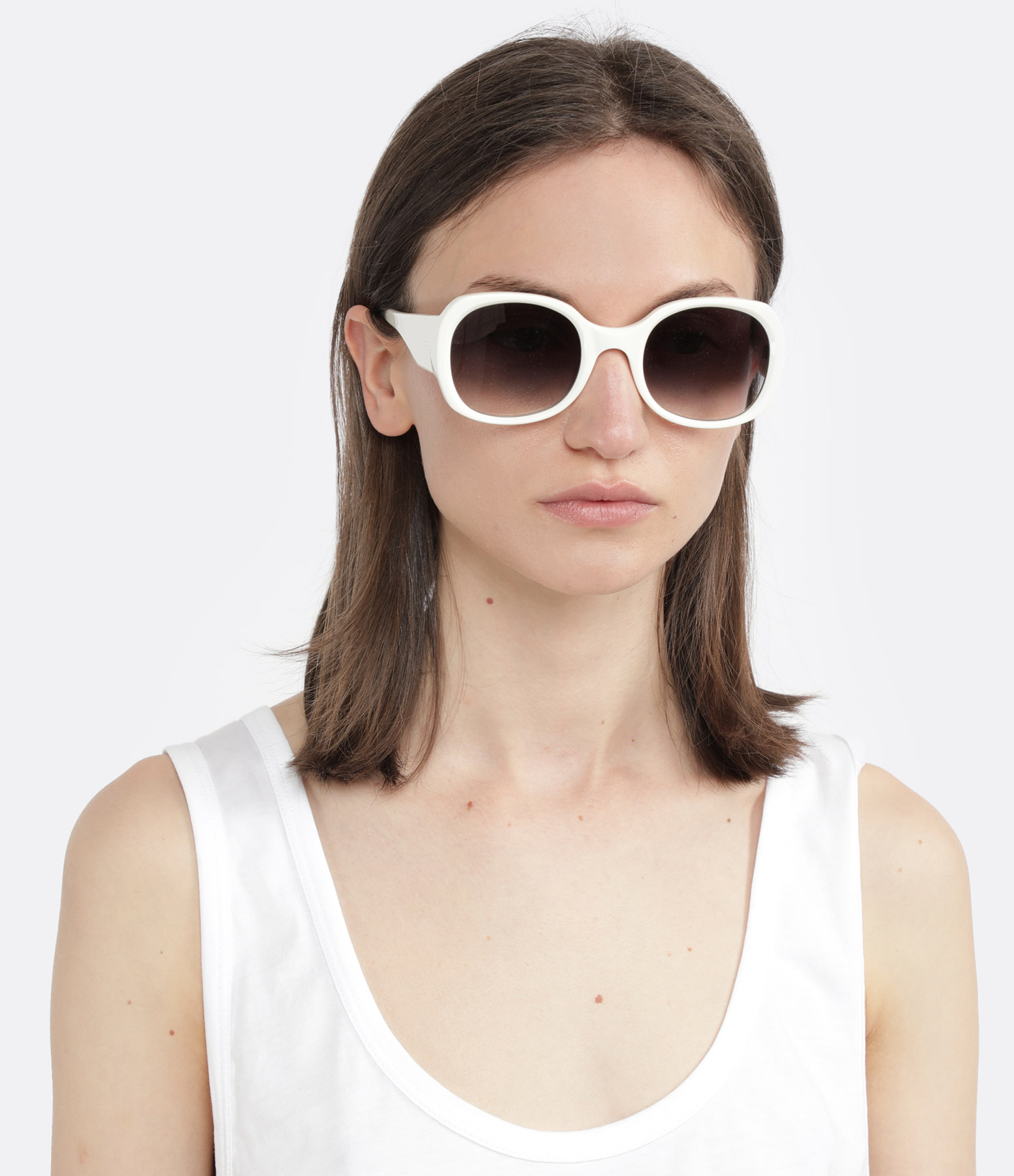 Lunettes de Soleil Pamela Off White Gradient Blue Grey