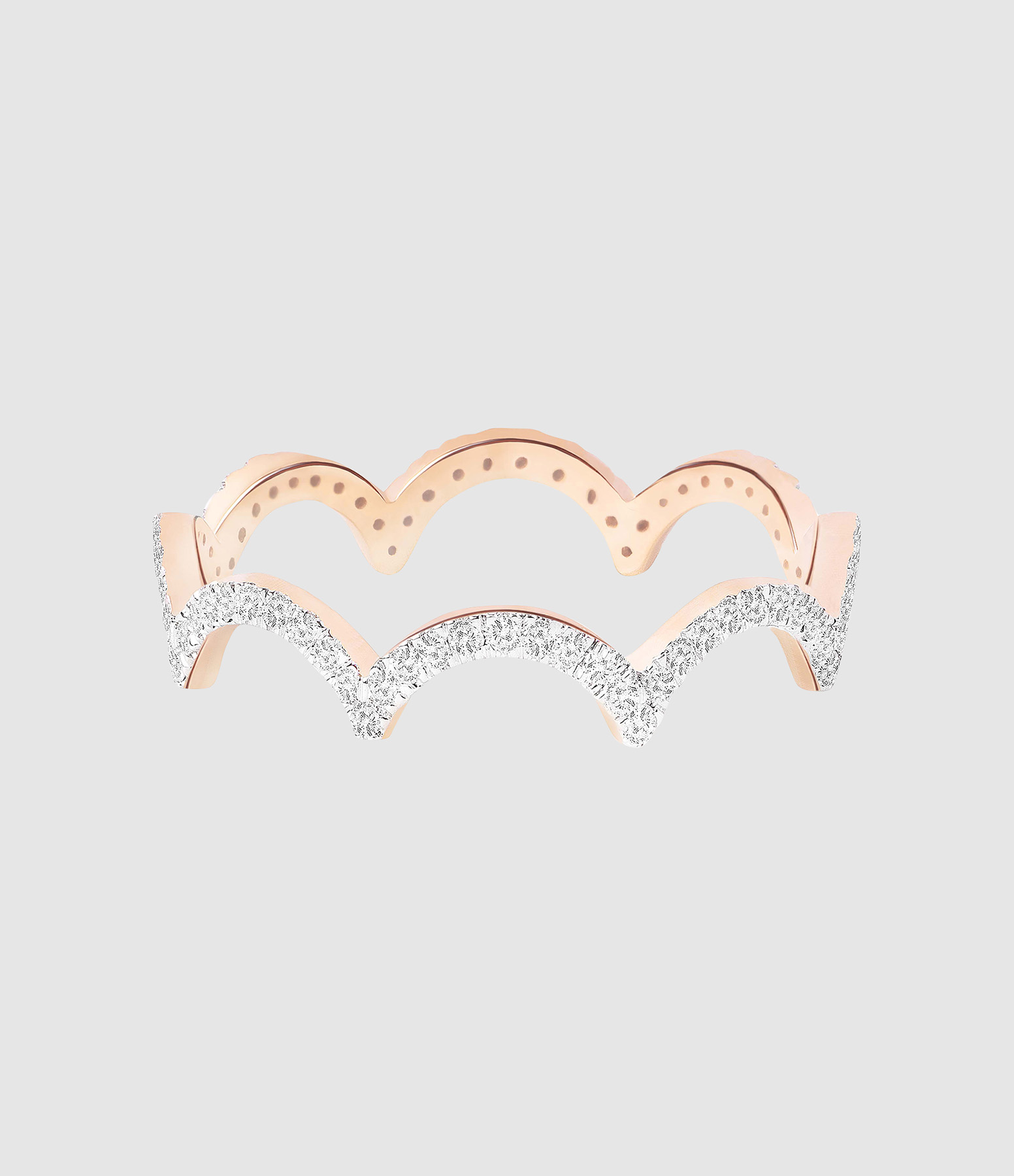 Goldfish Diamond Ring in Rose Gold