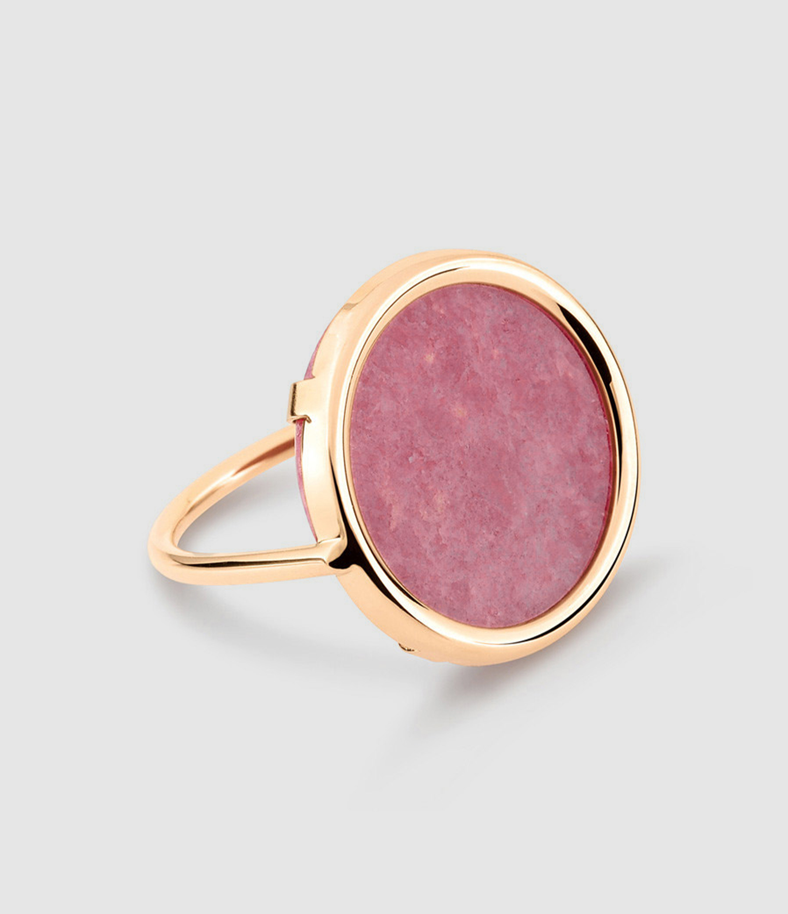 Rose Gold Rhodonite Disc Ring