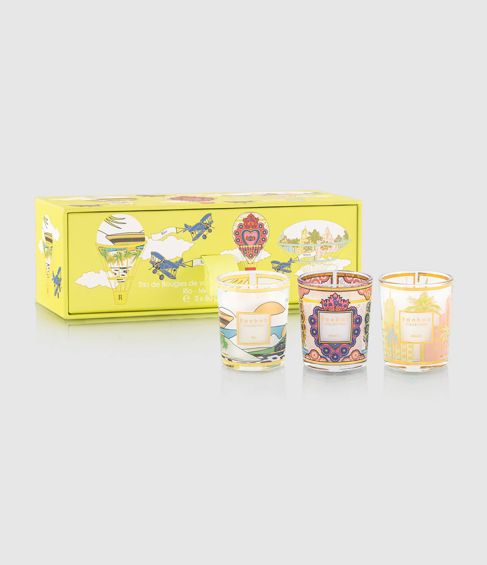 My First Baobab Rio-Mexico-Miami Trio Travel Candles