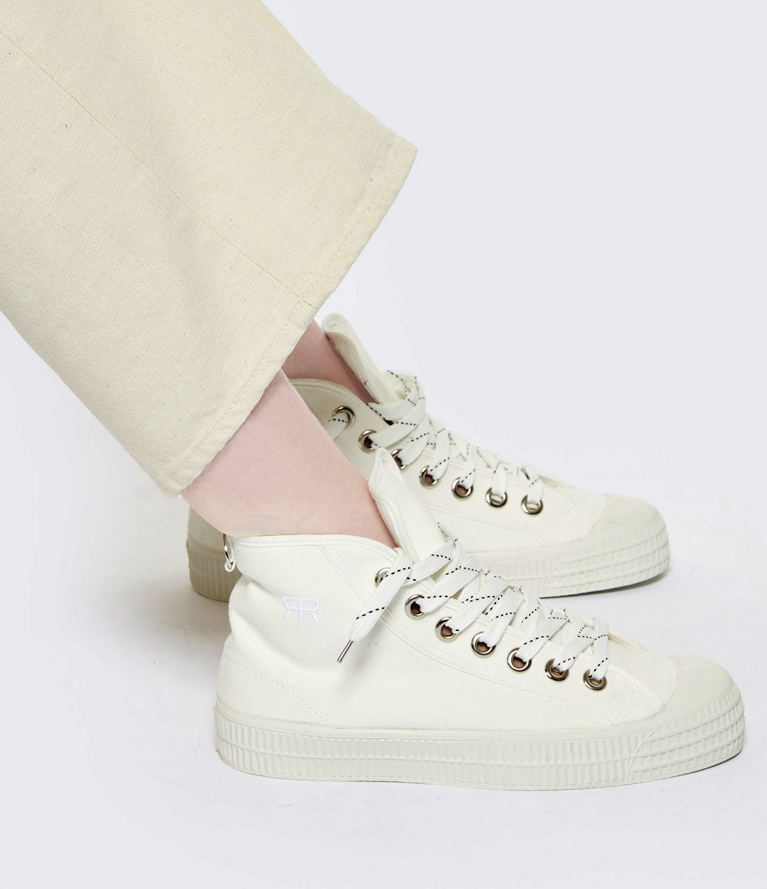 White Organic Cotton Trainers