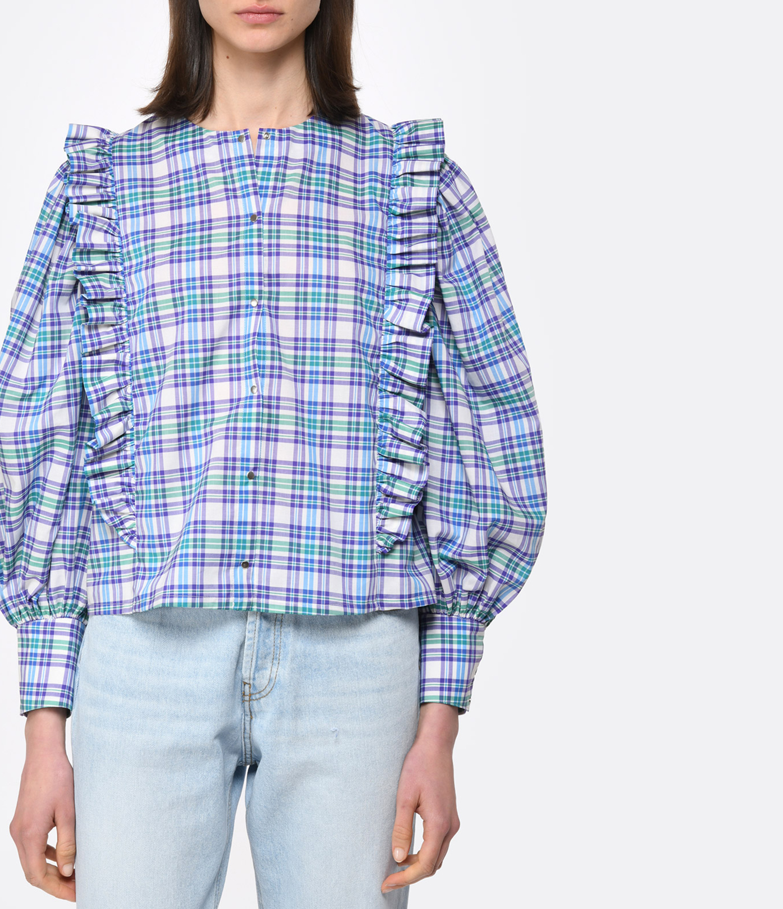 Dustin Purple Checked Cotton Shirt
