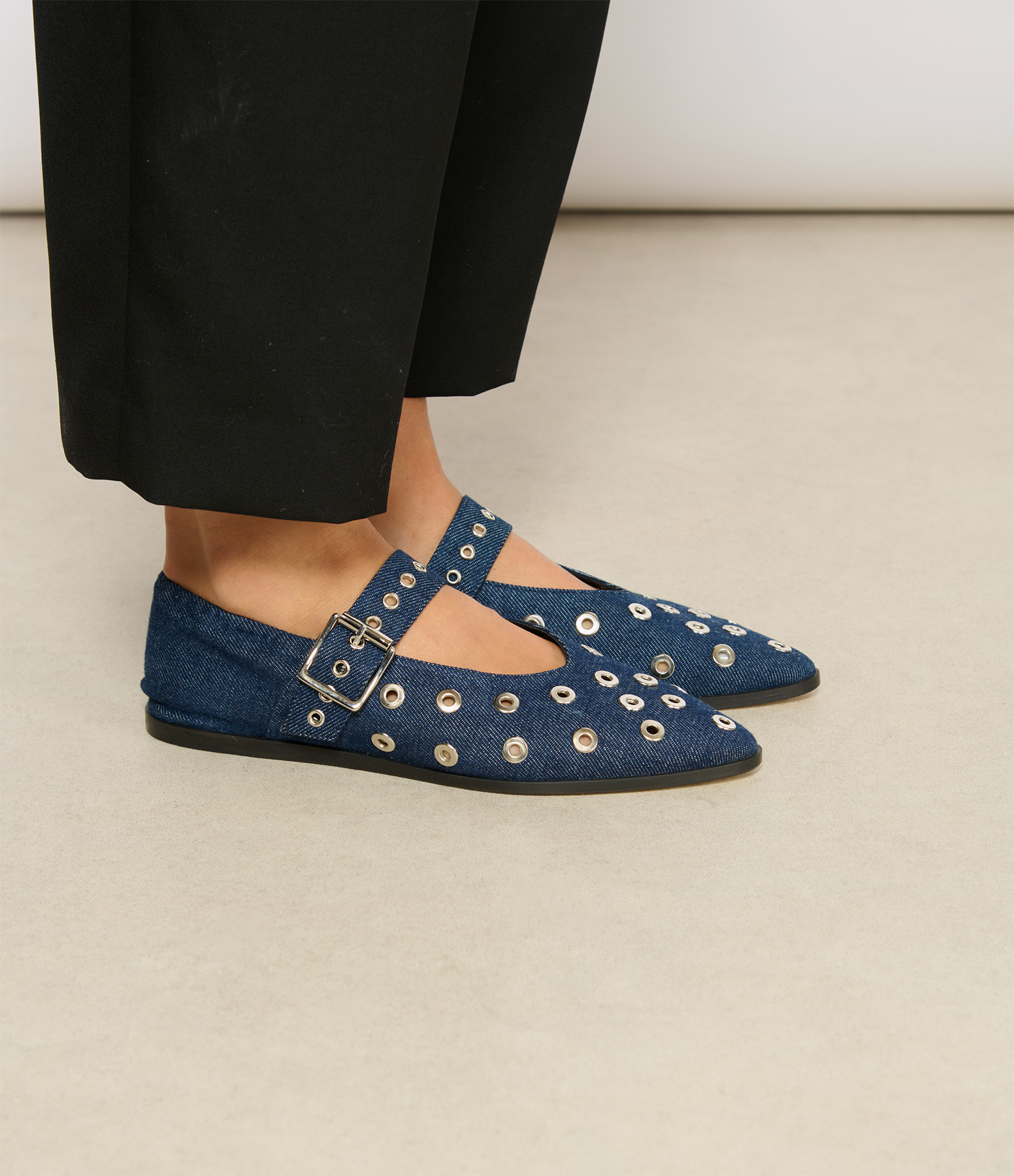 Gia Denim Ballet Flats
