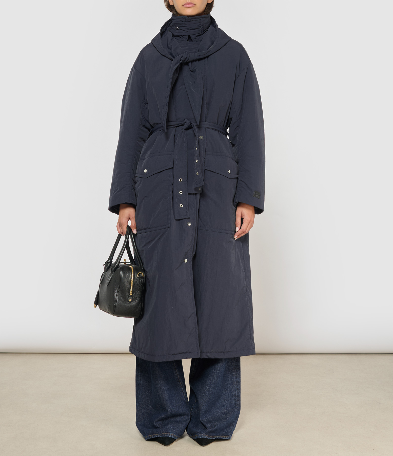 Mind Navy Trench Coat