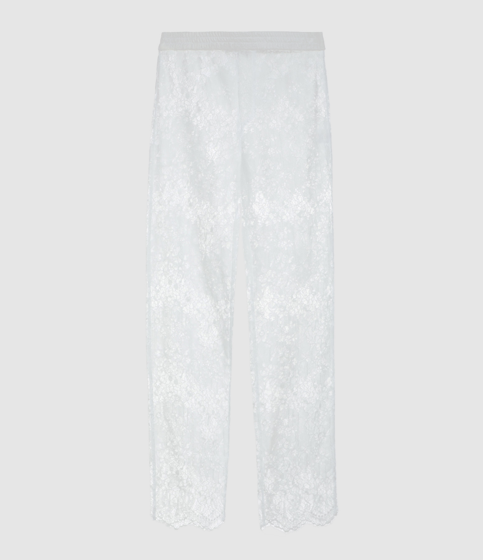 King White Lace Trousers