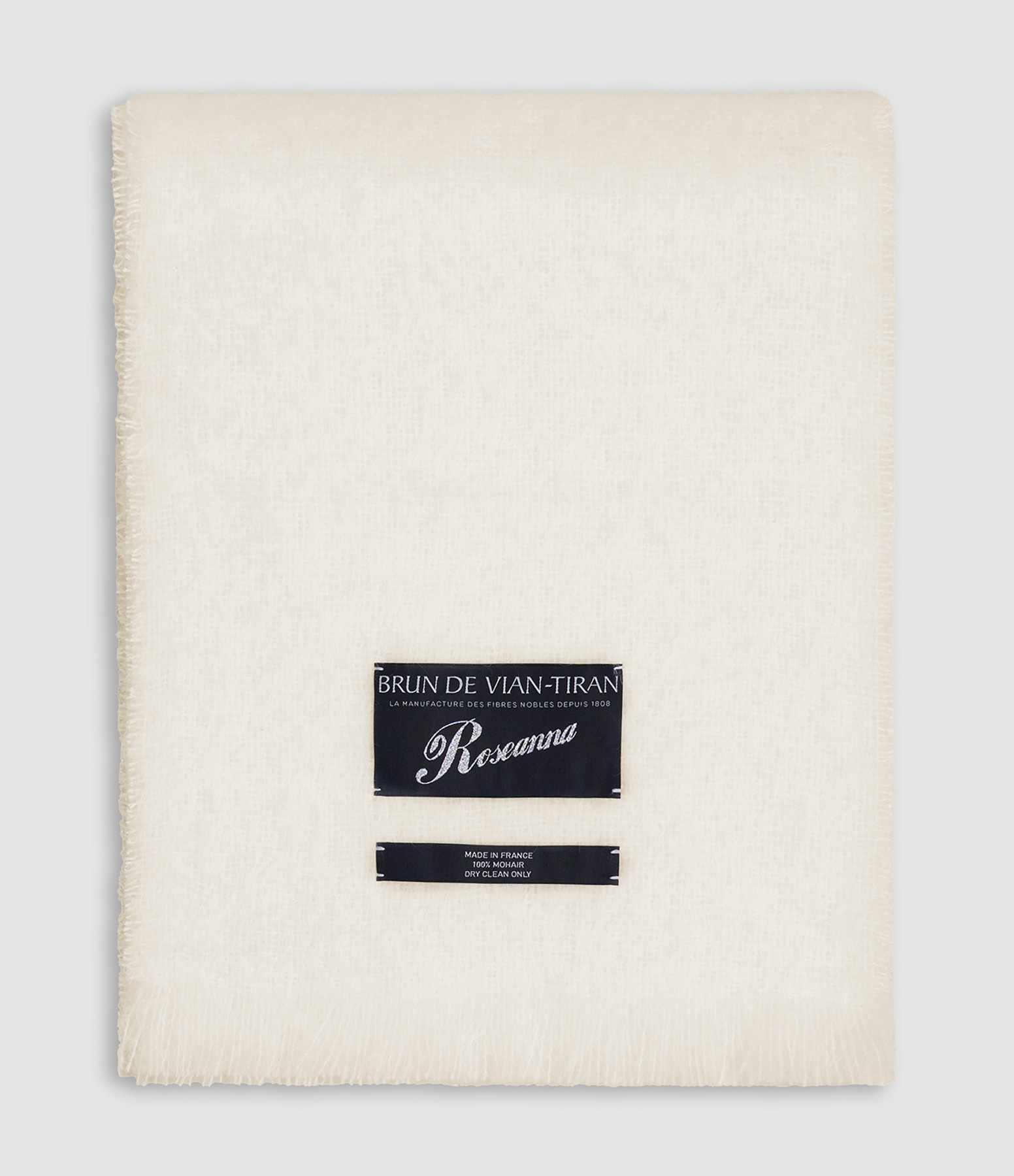 Ecru Square Scarf, a collaboration with Brun de Vian-Trian