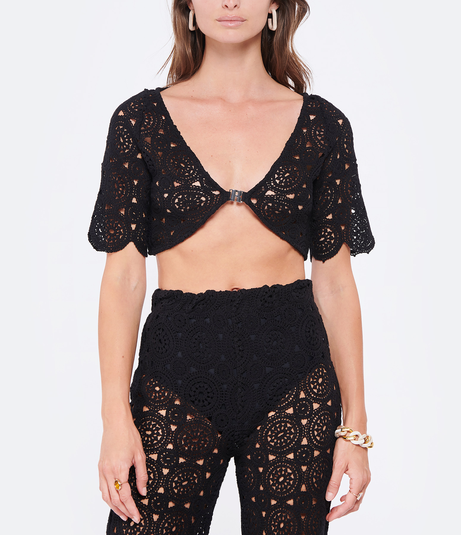 Black Milandran Cotton Top