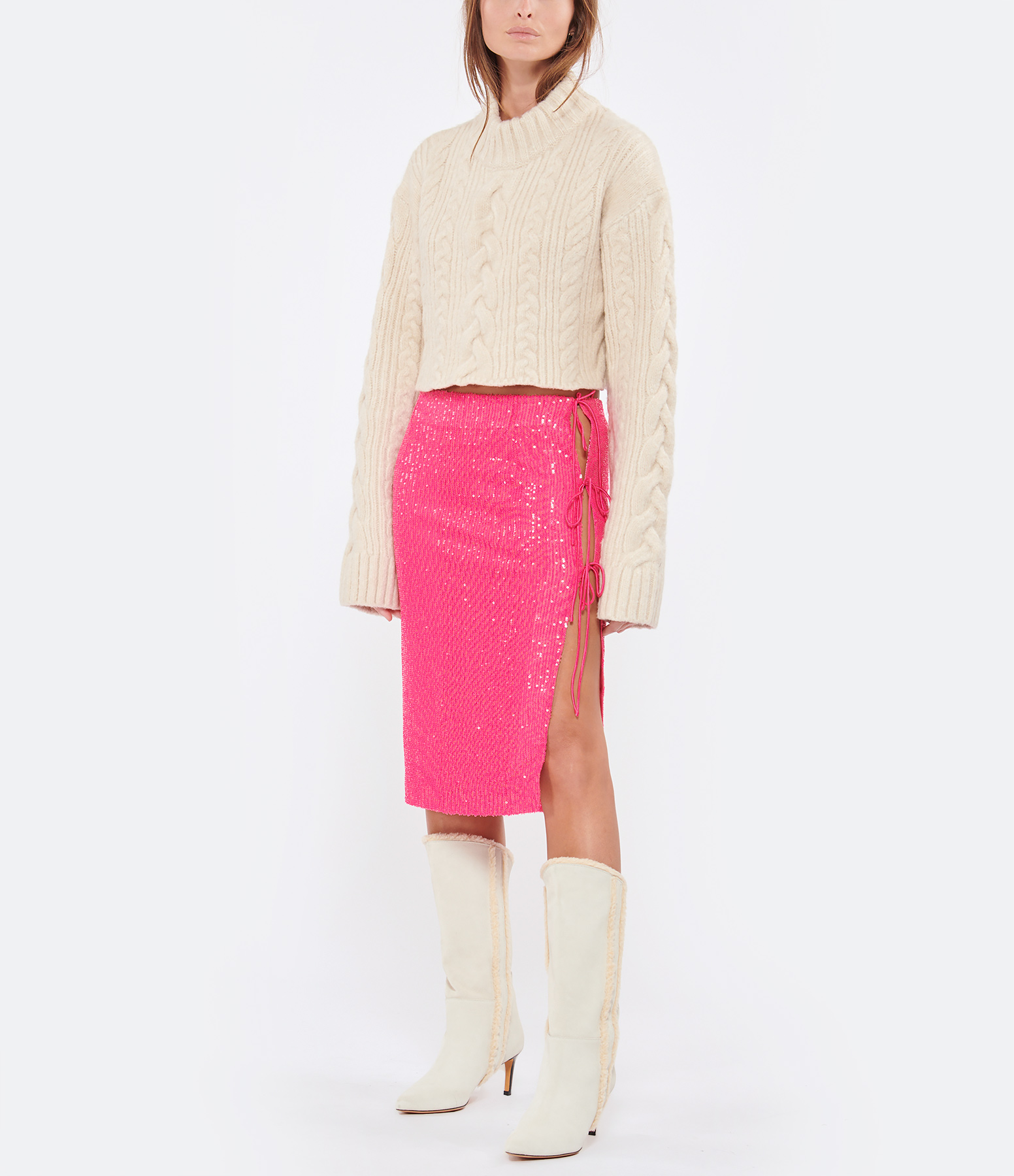 Pink Sequinned Skirt