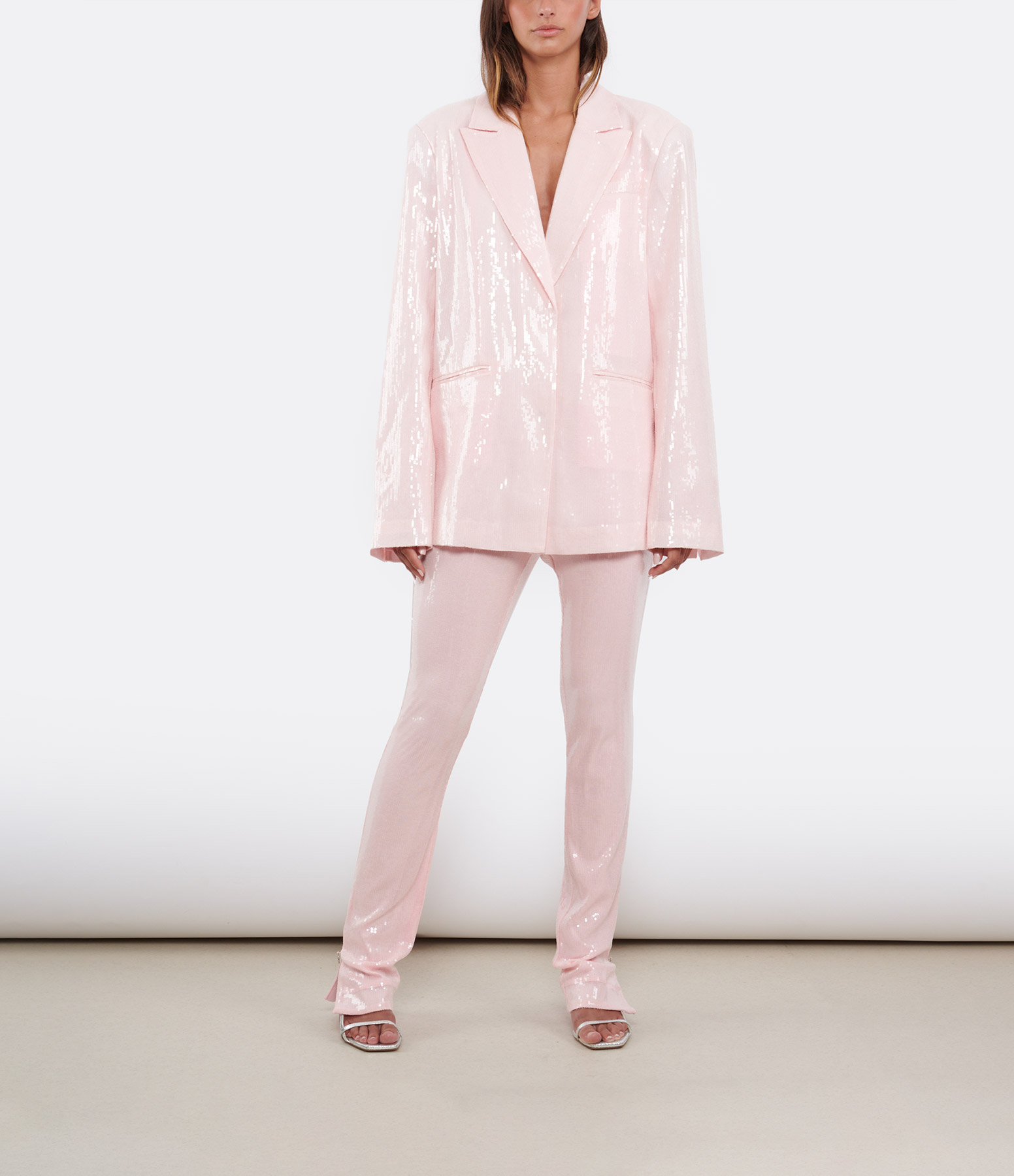 Orchid Pink Sequinned Trousers