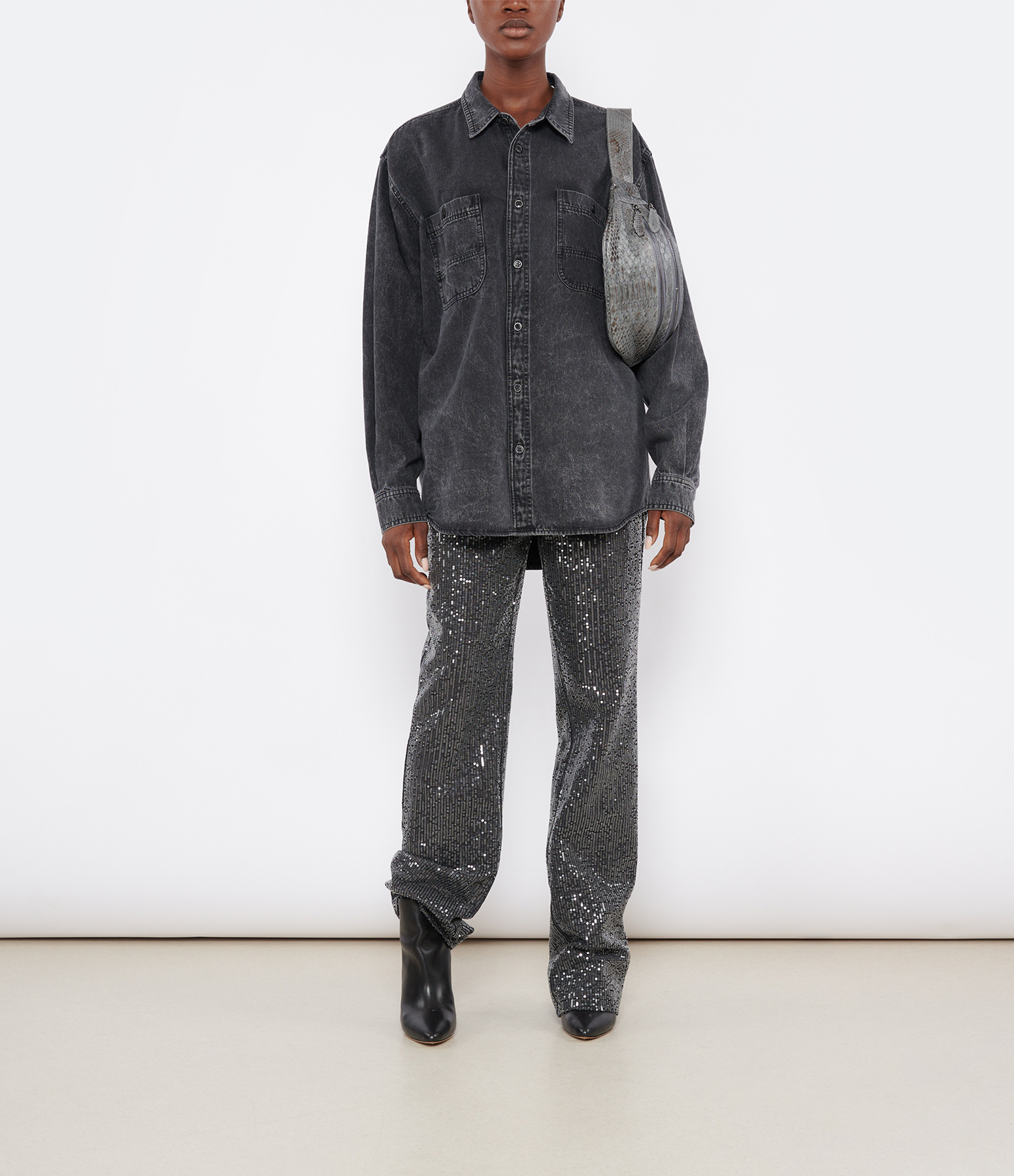 Black Sequinned Jeans