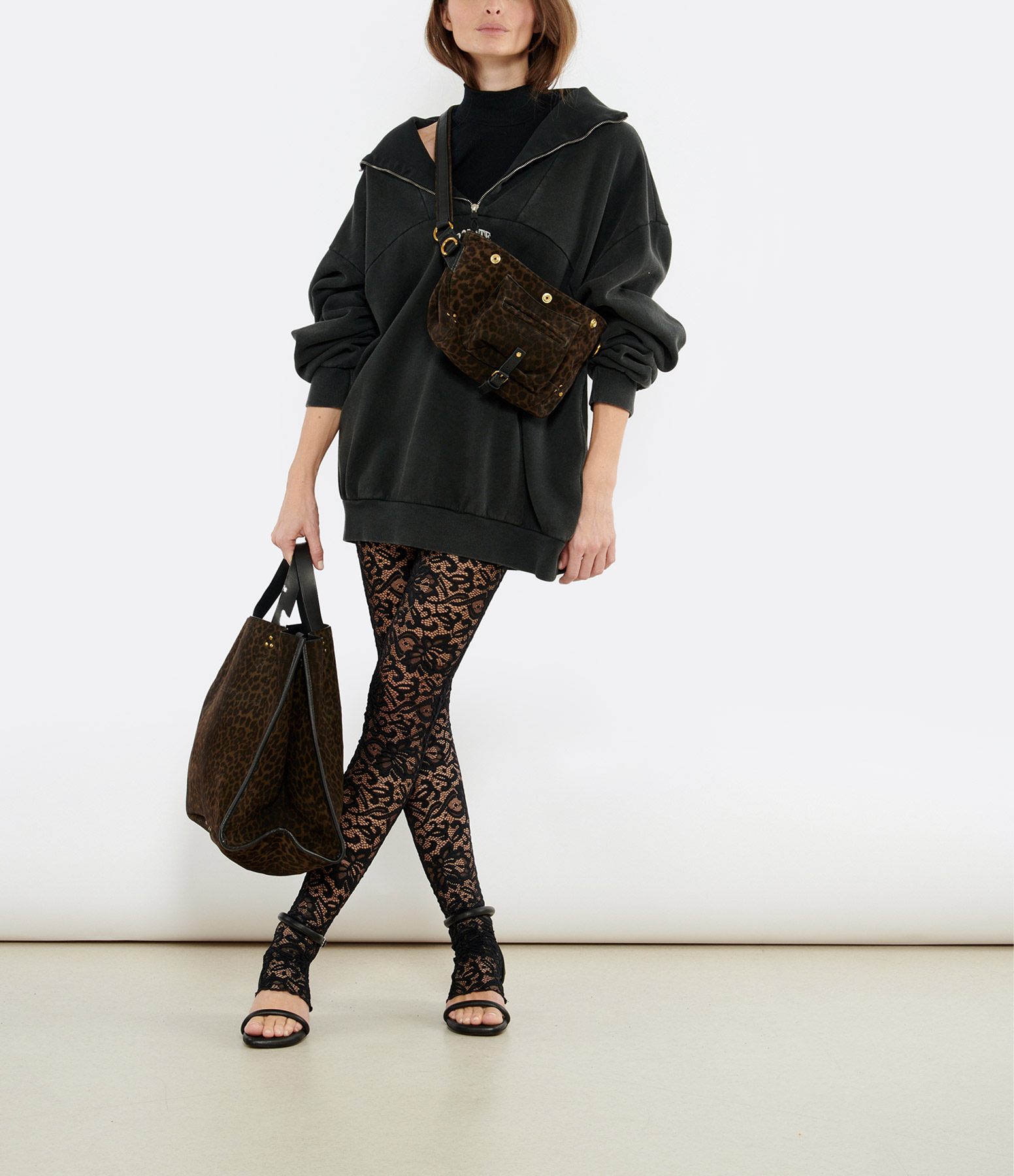 Black Lace Leggings