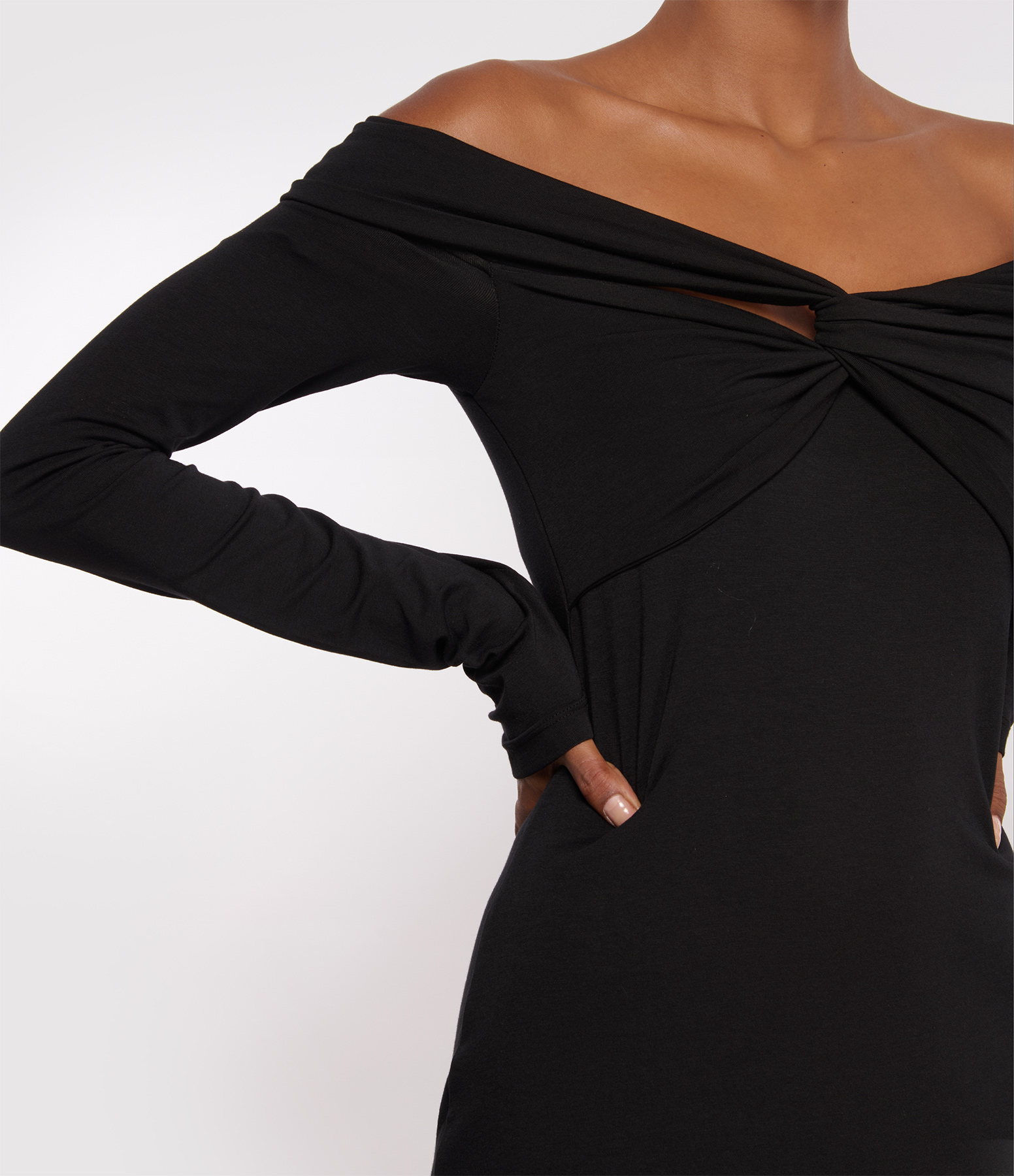 Black Off-the-Shoulder Dress