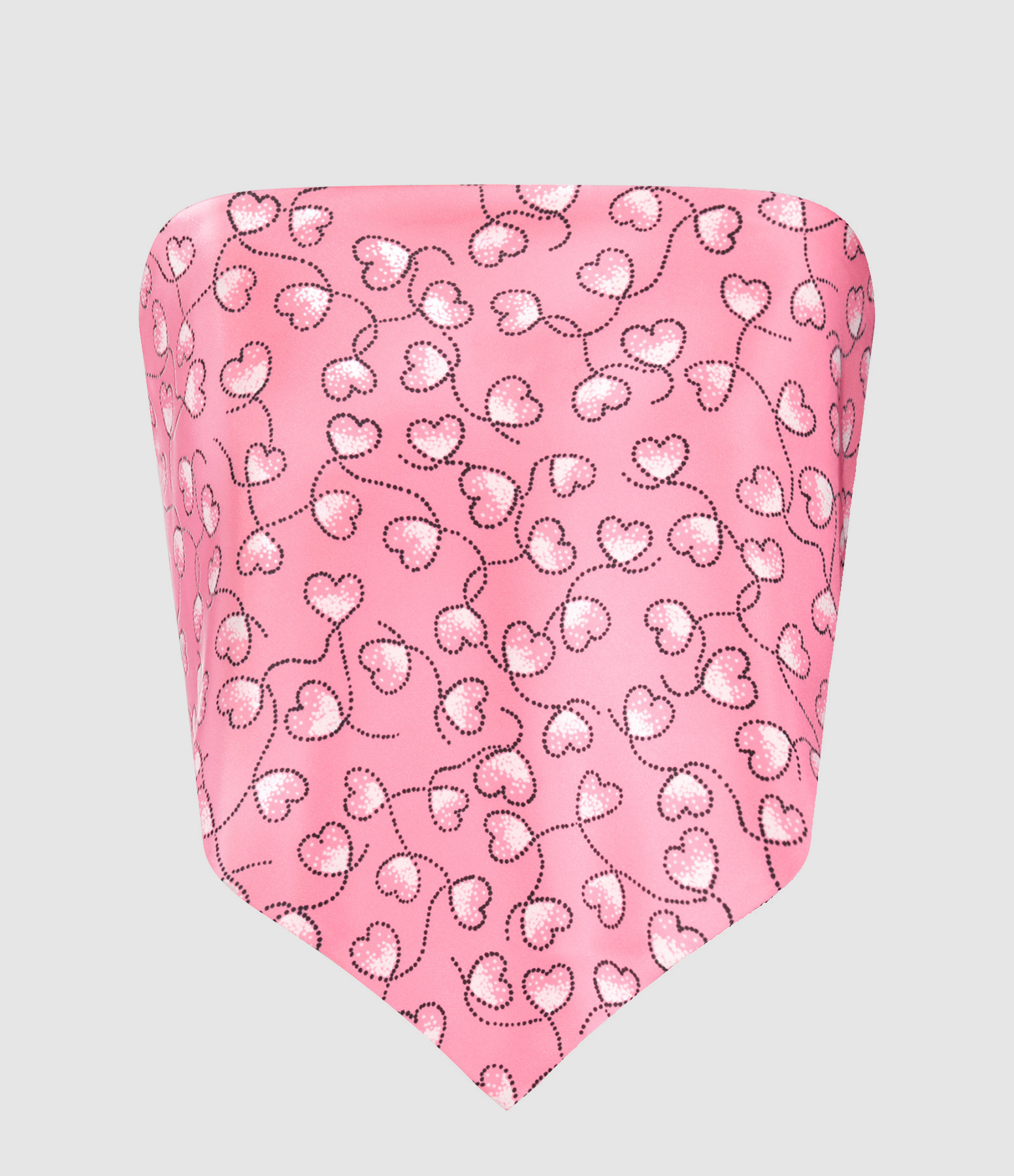 Pink Heart-Shaped Triangle Top