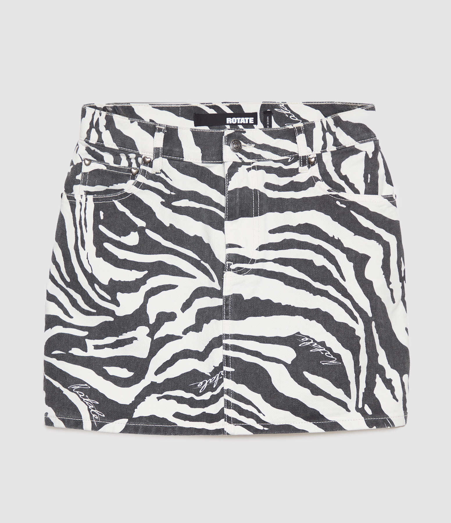 Short Zebra-Print Skirt