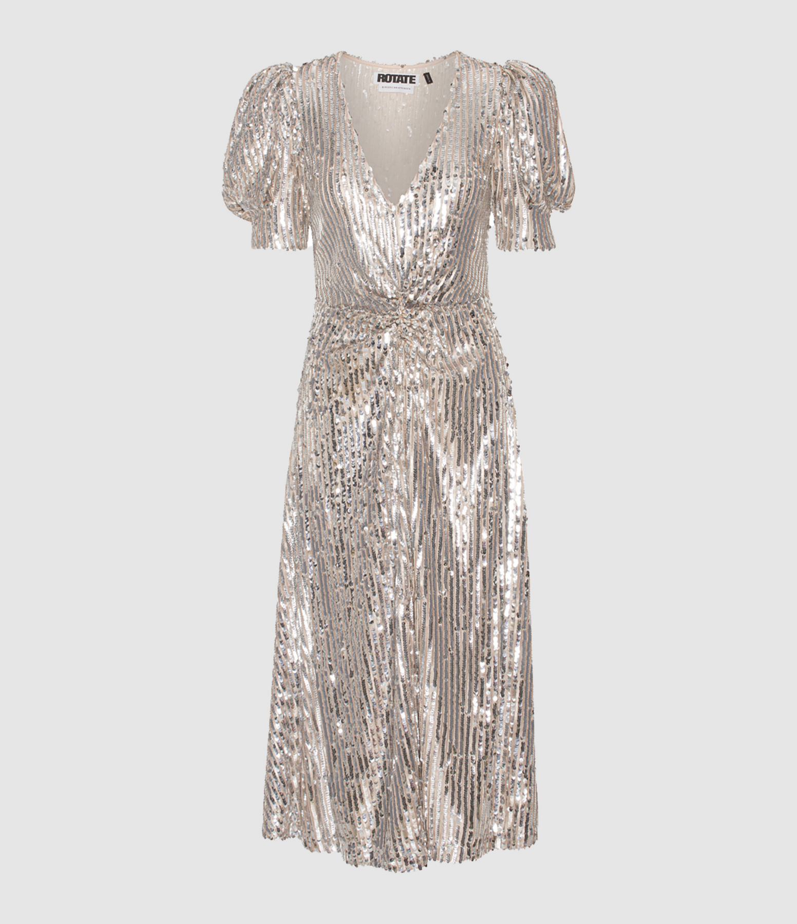 Sierina Silver Sequin Dress