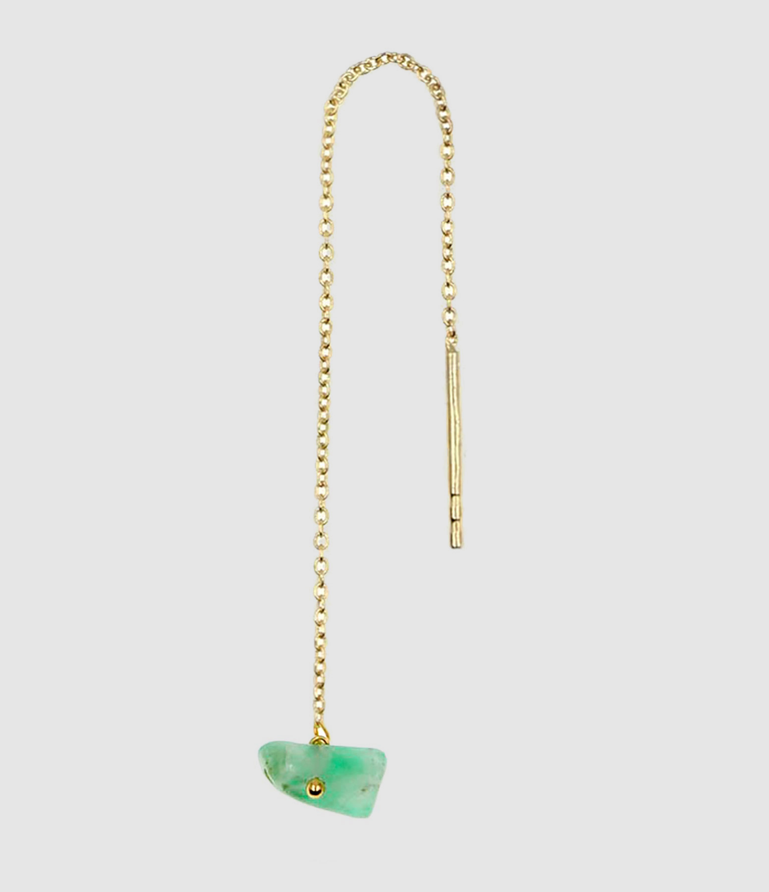Short Chain Chrysoprase Nugget Earring (sold individually)