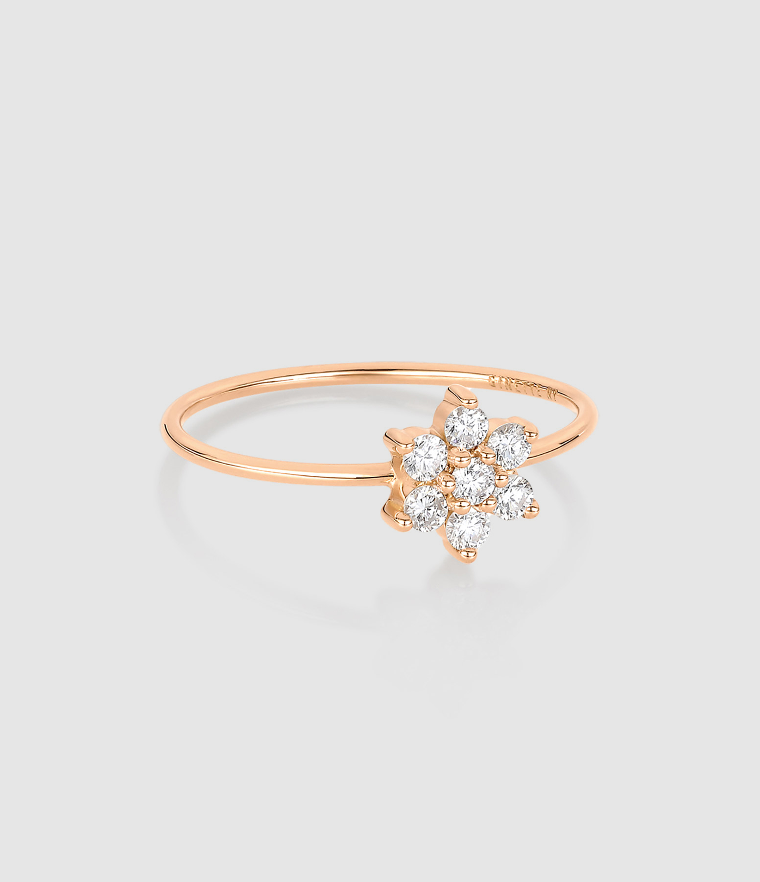 Rose Gold Star Single Diamond Ring