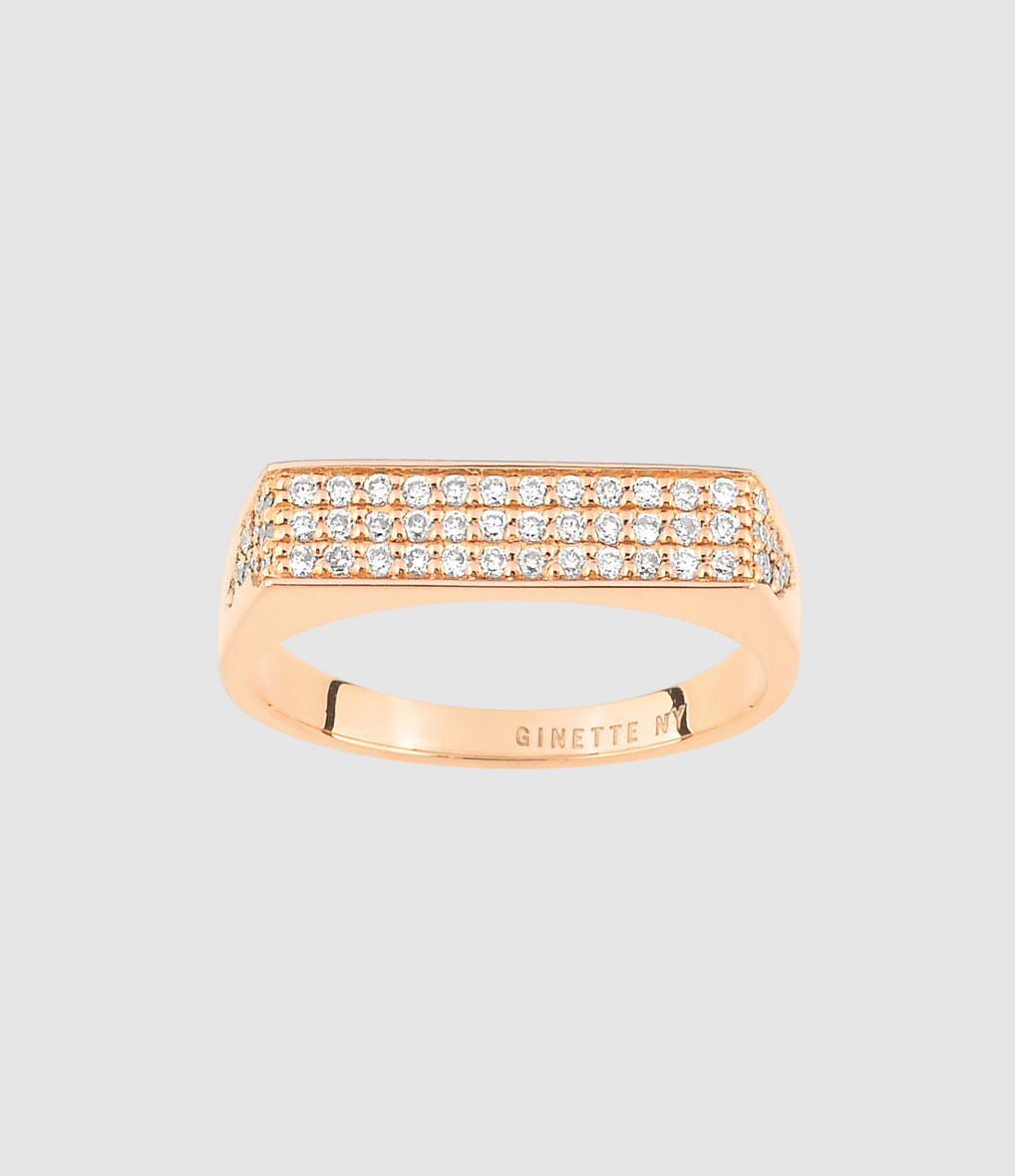 Signet Diamond Baguette Ring