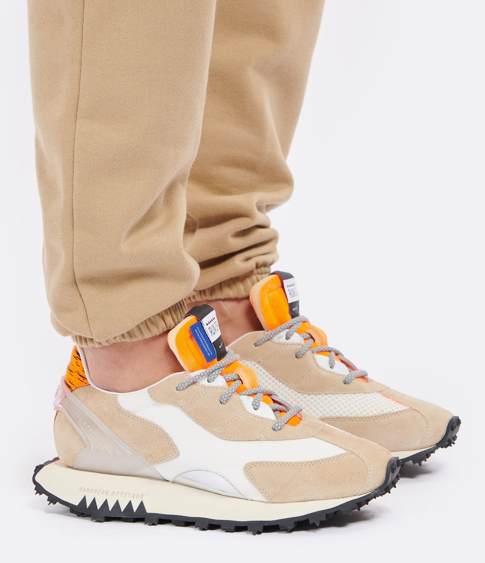 Courtney Suede Trainers in Beige