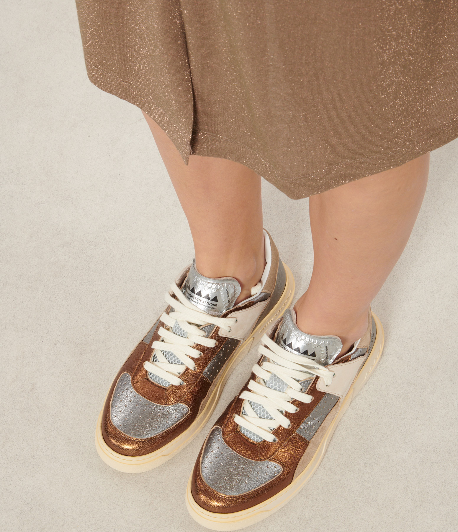 Errant Multicoloured Bronze Low-Top Trainers