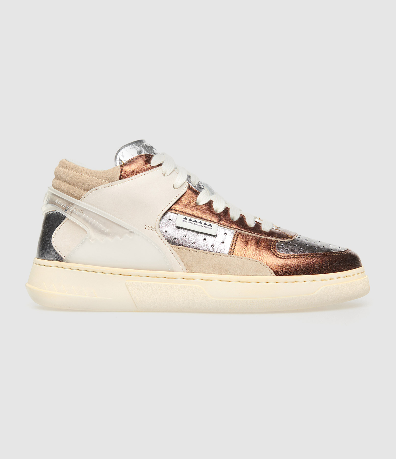 Mid-Top Trainers in Bronze and Silver
