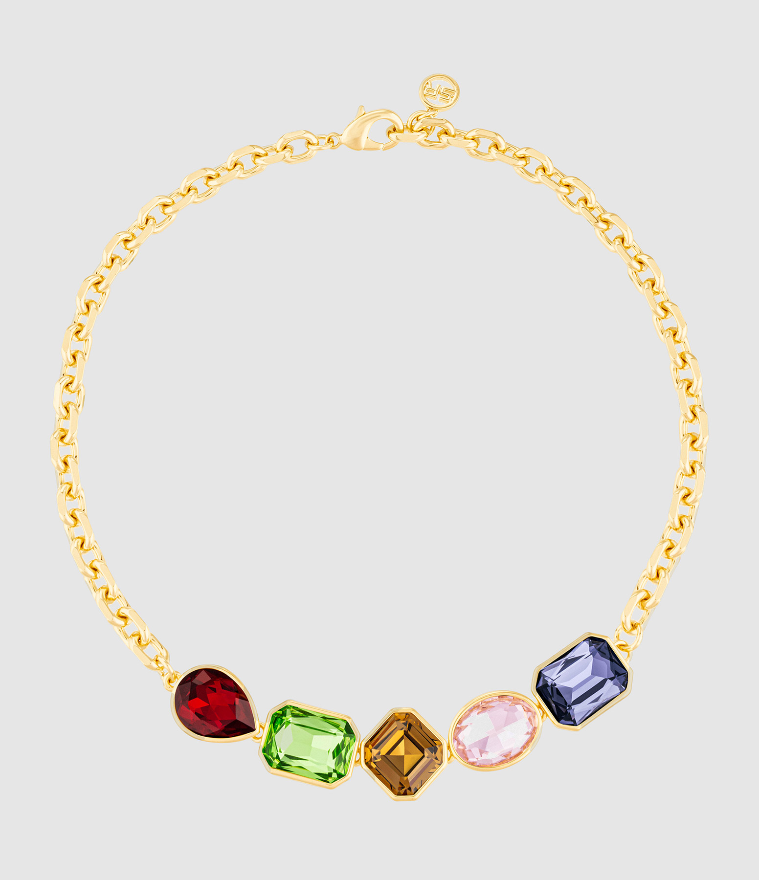 Multicoloured Superchromatic Crystal Necklace