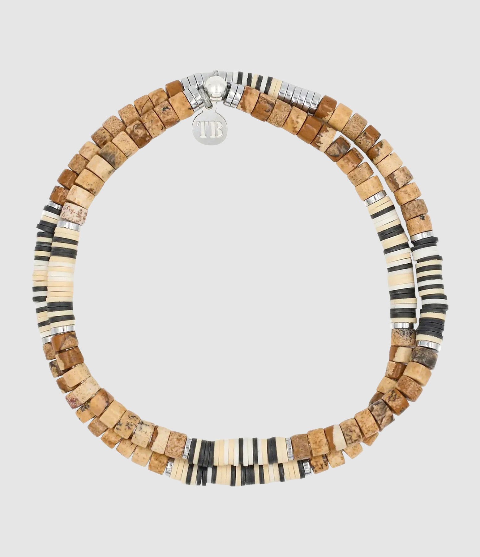 Sacha Caramel Double-wrap Necklace and Bracelet, 38 cm