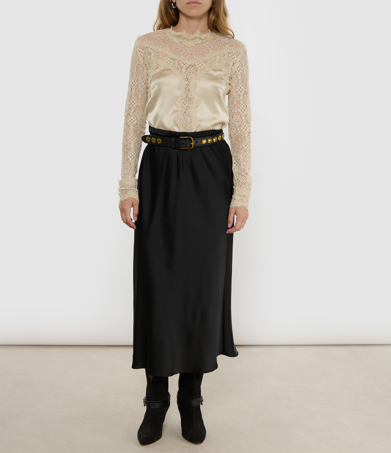 Samiley Black Long Skirt