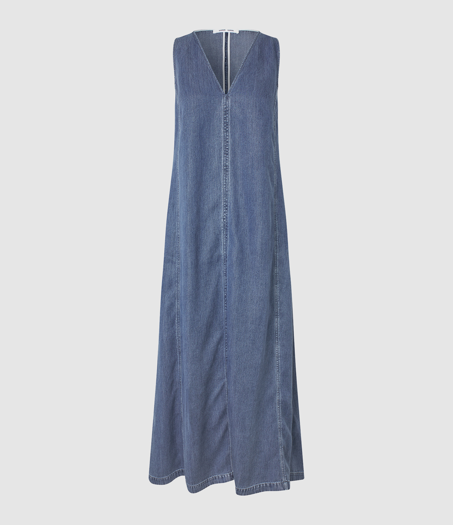 Saskylar Medium Denim Blue Maxi Dress