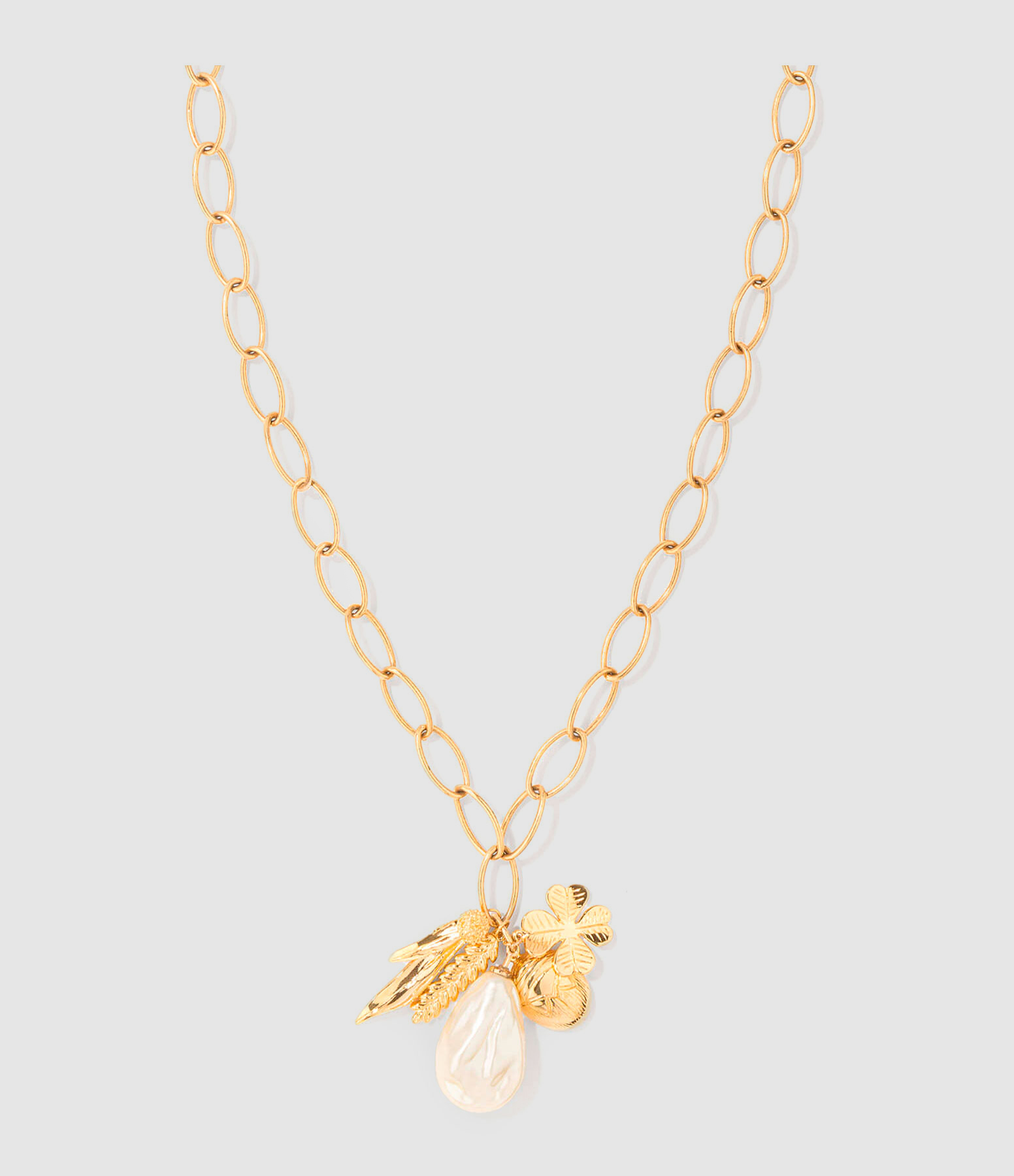 Grigri Glass Bead Long Necklace