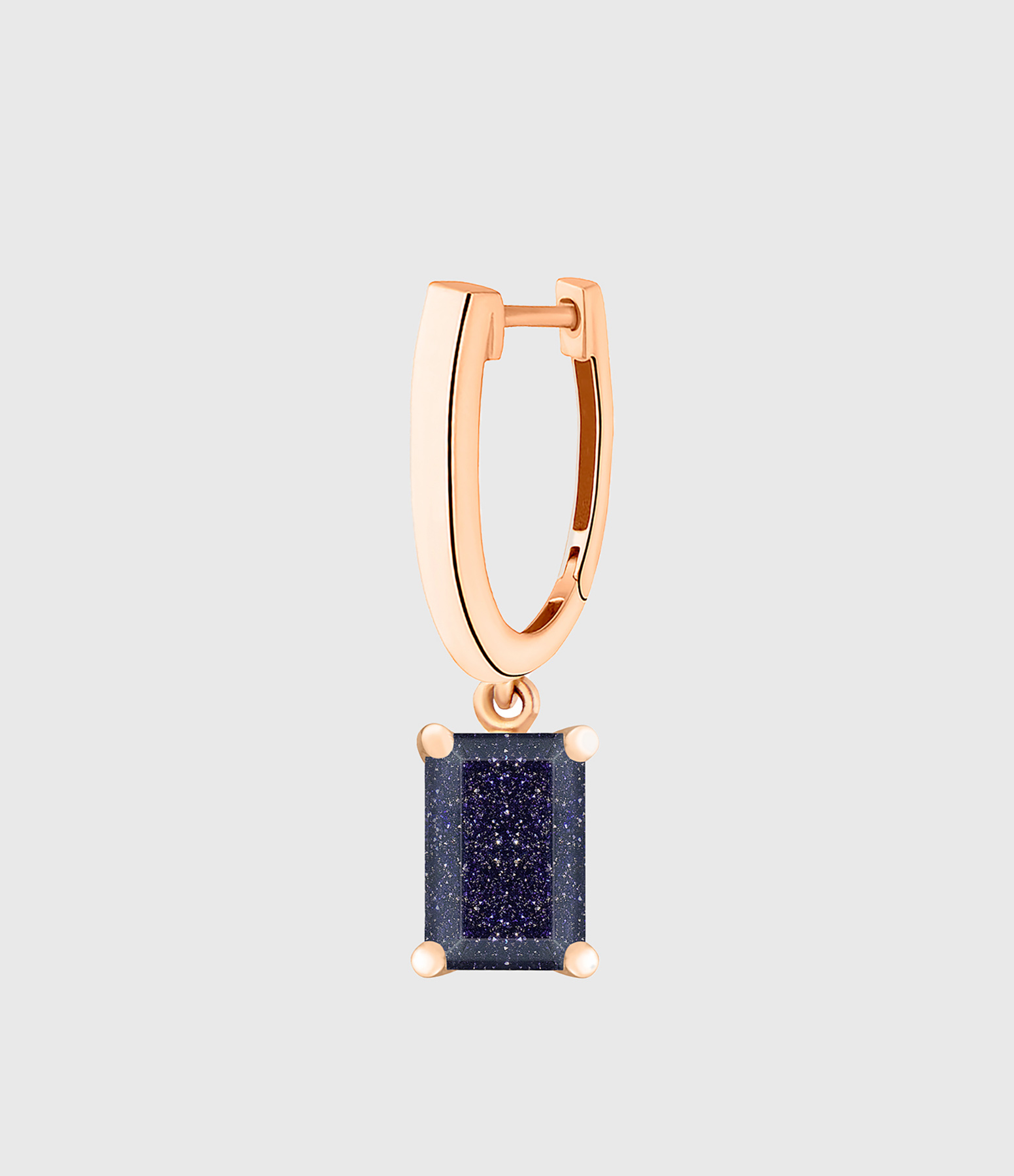 Midnight Blue Sandstone Rose Gold Earring (sold individually)